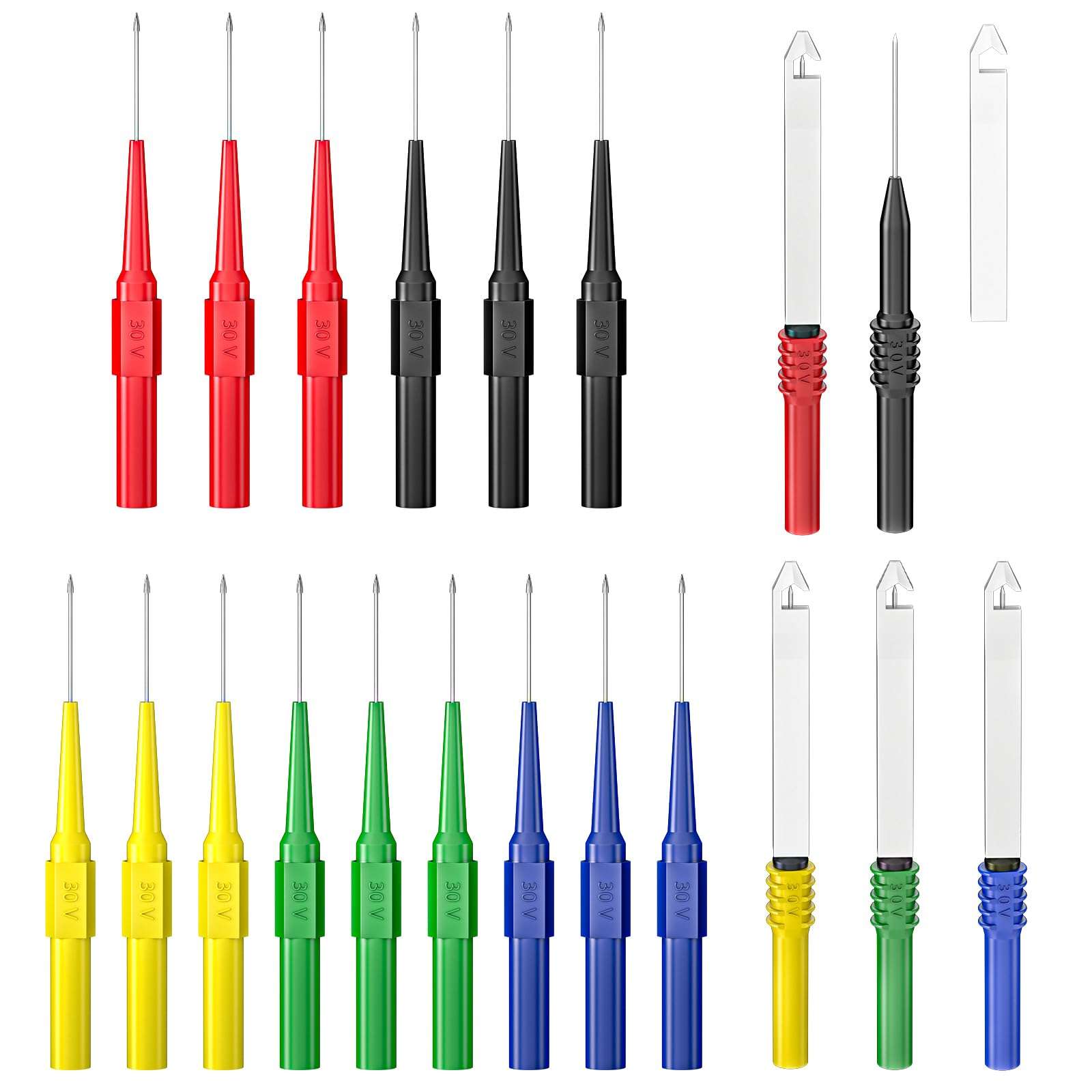 Goupchn Wire Piercing Probes Set 20PCS Insulation Back Probes Non-Destructive Pin for Automotive Diagnostic Car Repairing Electrical Testing 1