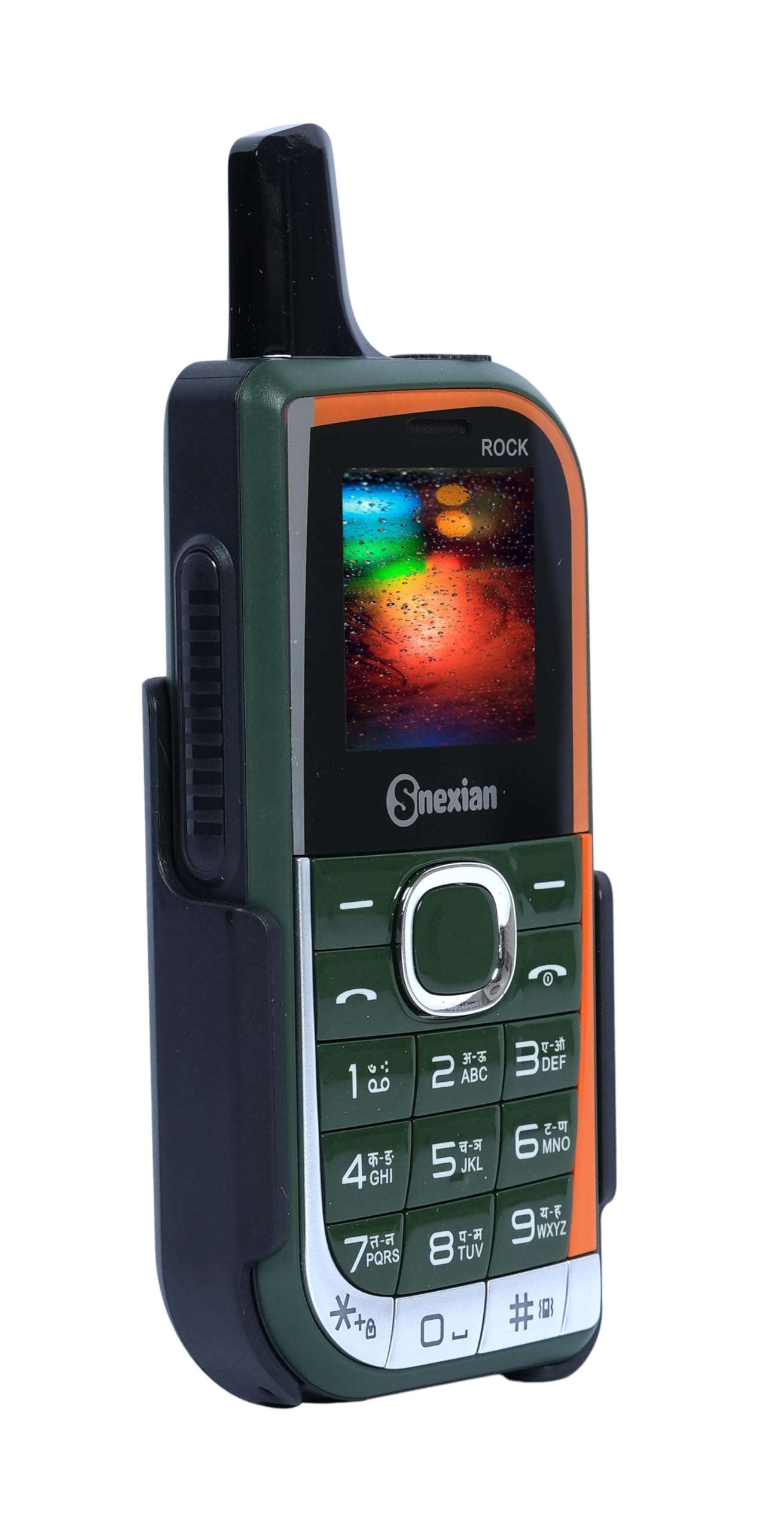 Snexian All-New Rock Power PRO Unique Design Dual Sim |Keypad Mobile| with 1.8" Display | Voice Changer | Call Recording | Big Battery | Wireless FM | Digital Camera | Feature Phone | Torch | Green 4