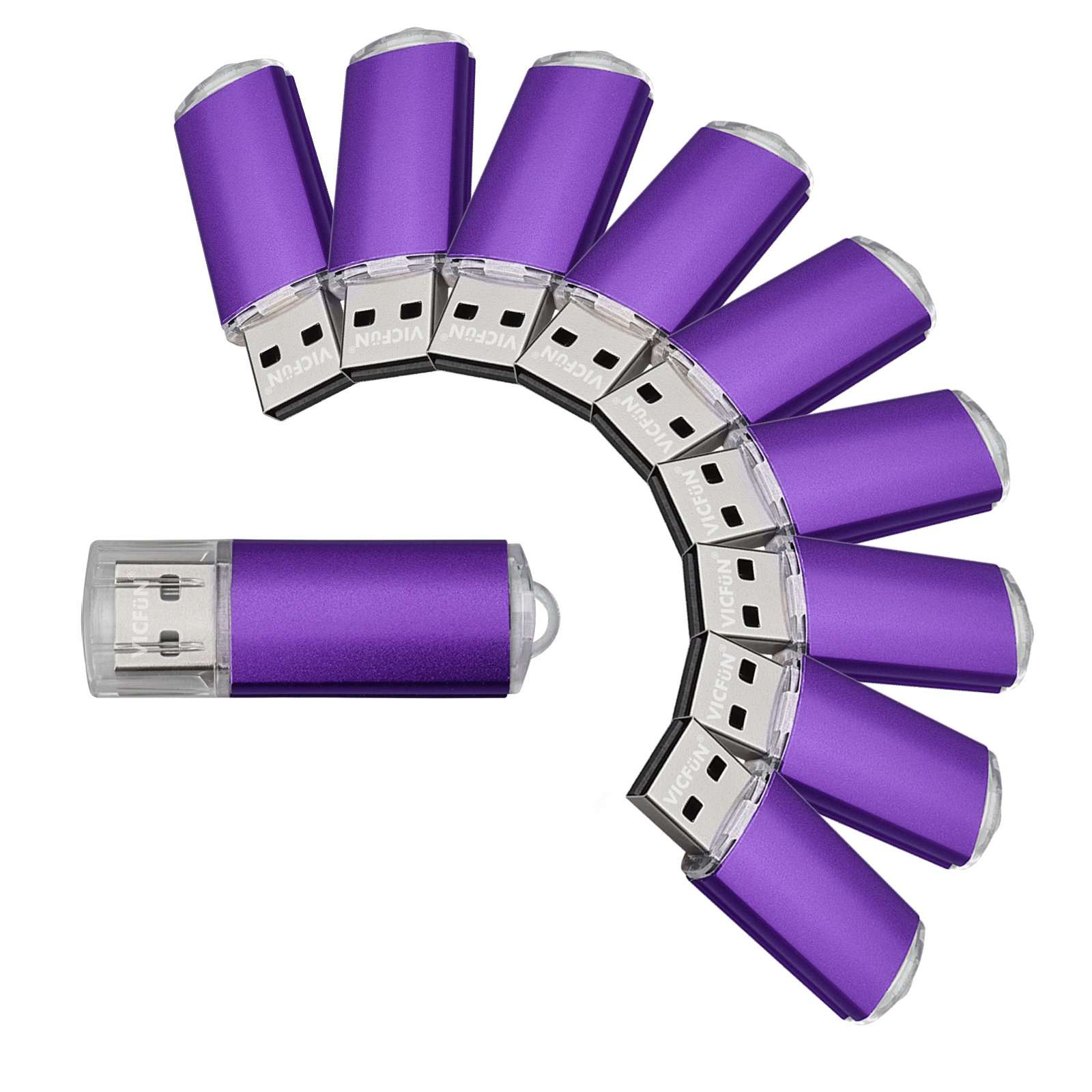 VICFUN 10pcs 8GB USB Flash Drive 8G USB 2.0 USB Drive Thumb Stick Purple 1