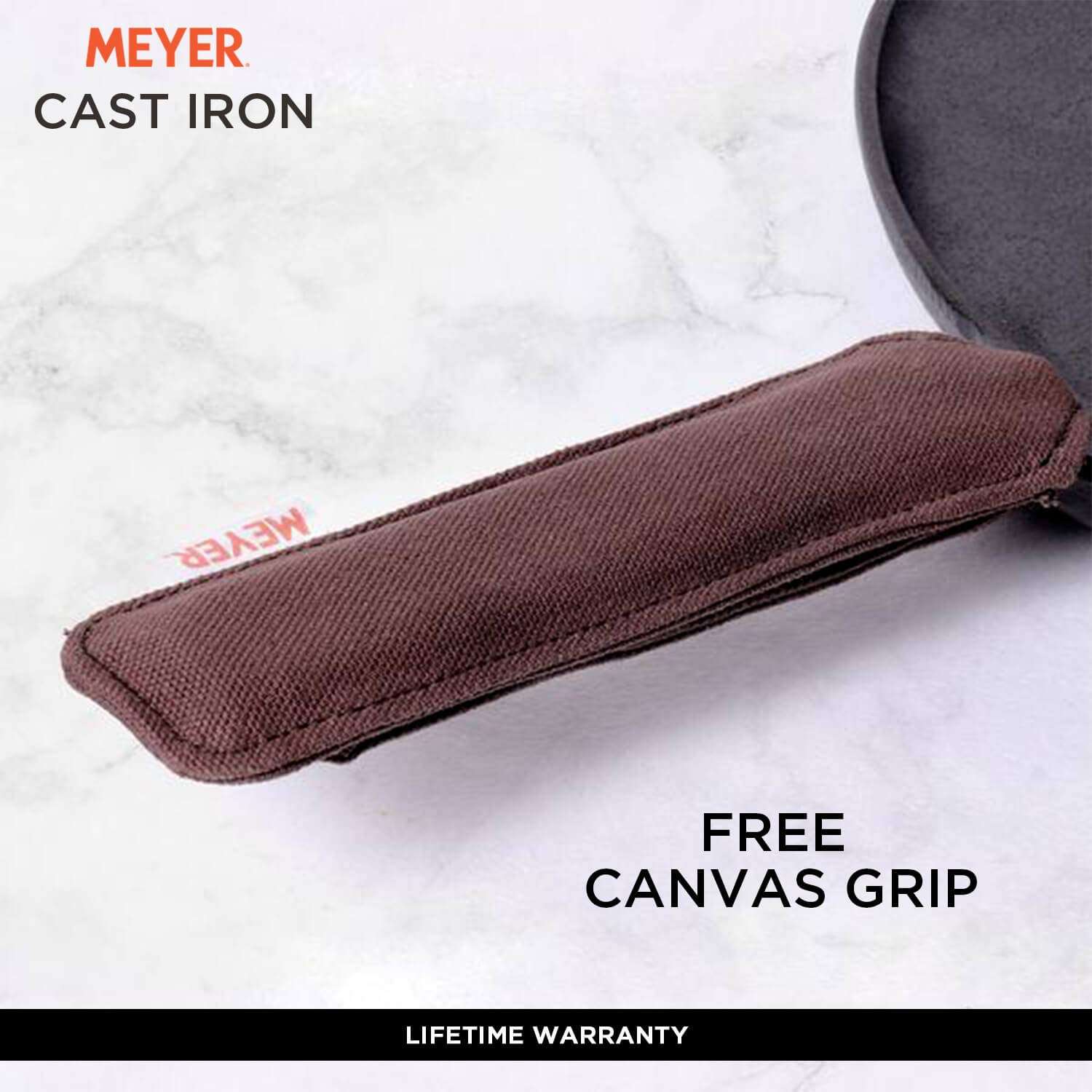 Meyer Pre-Seasoned Cast Iron 2 Piece Cookware Set - 25cm Grill pan + 28cm Flat Dosa Tawa | Iron Utensils for Cooking | Induction Cast Iron Combo | Cookware Set Combo Offer for Kitchen, Black 5