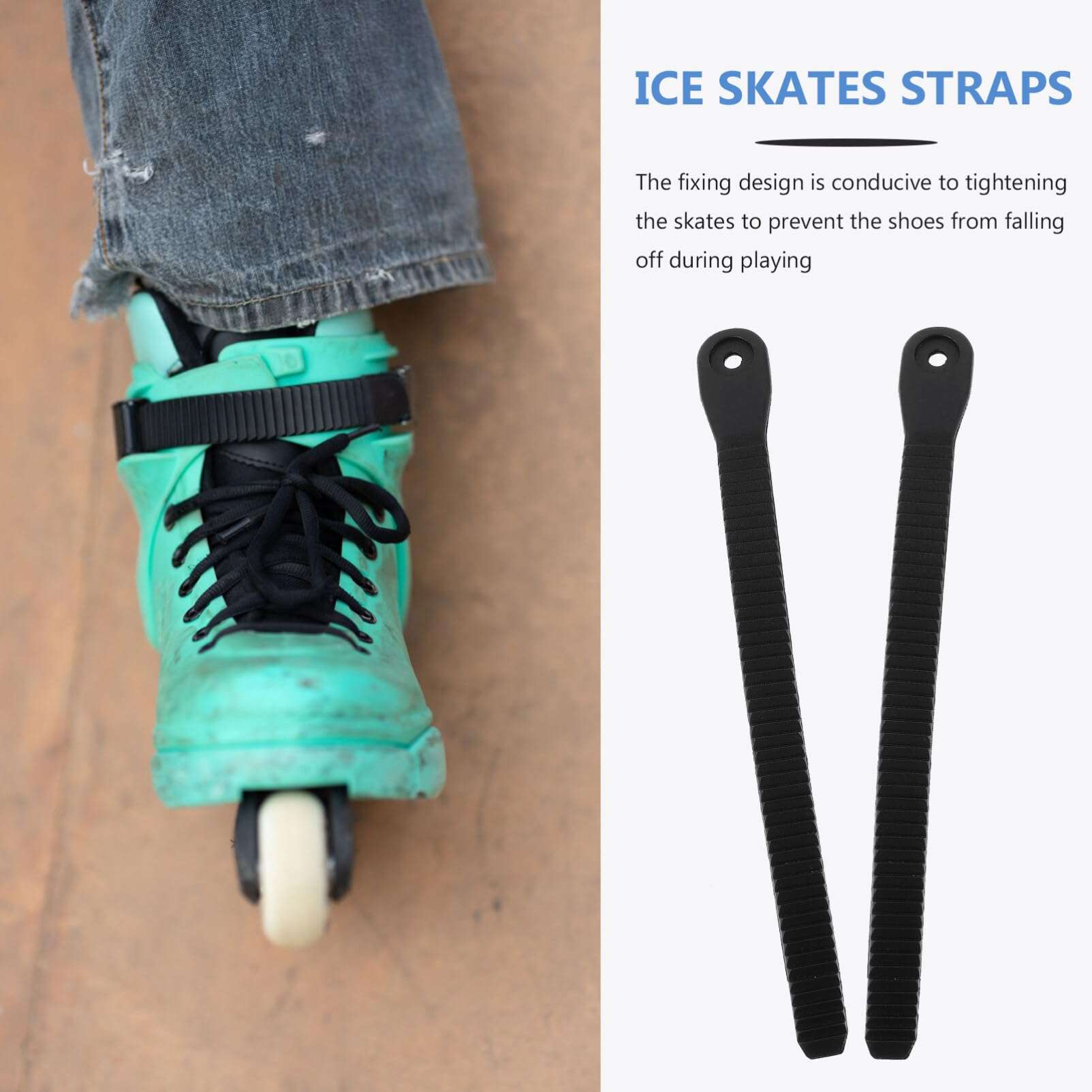 BESPORTBLE 2pcs Roller Skate Strap Replacement Inline Roller Skate Shoes Energy Strap Buckles Ice Skates Straps for Men Women Kids Outdoor Skating Parts 4