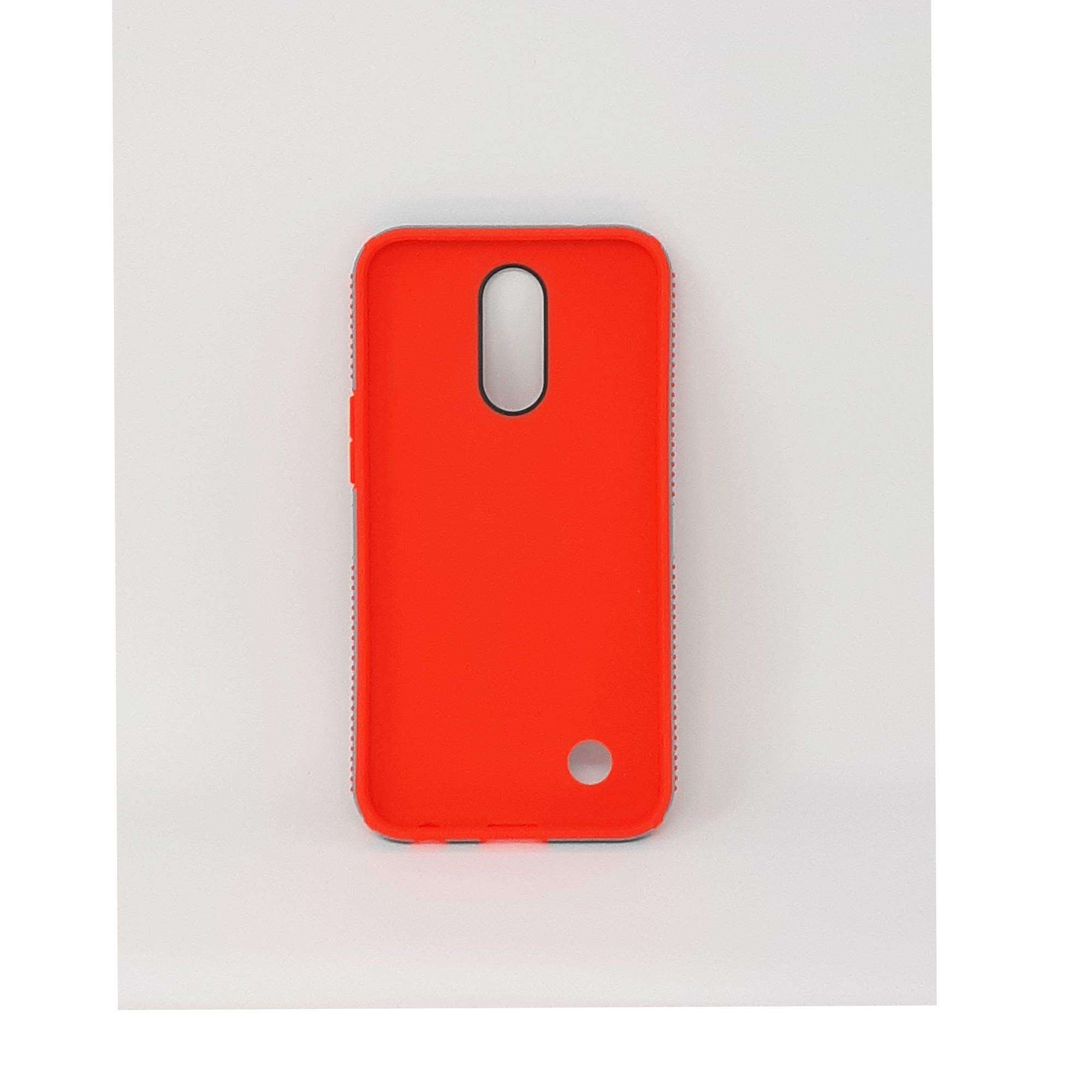 Speck Products CandyShell Grip Cell Phone Case for LG K20 V - Nickel Grey/Warning Orange 5