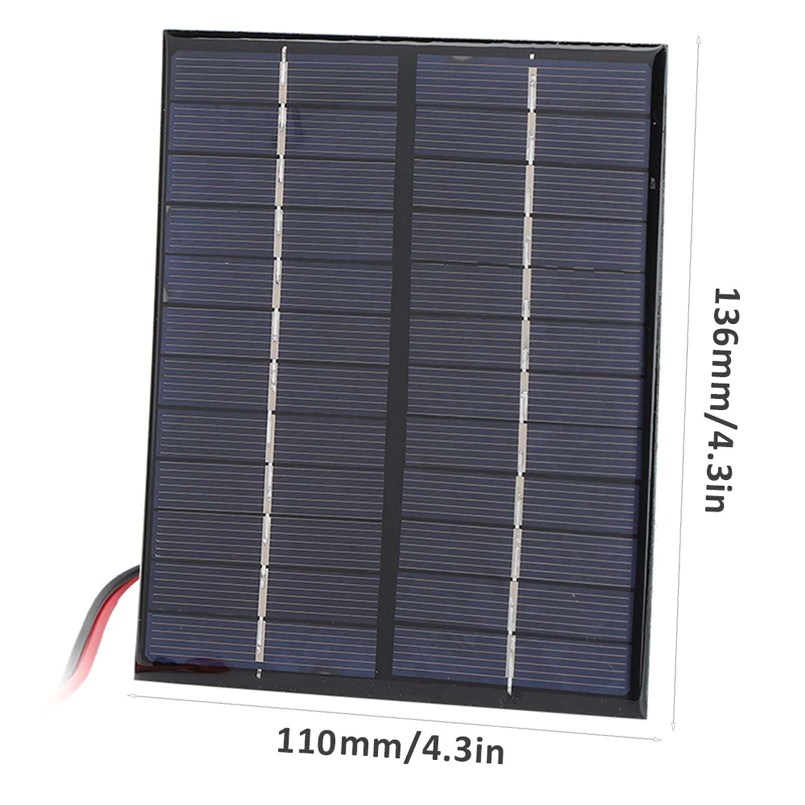 Solar Panel 2W 12V Polycrystalline Silicon DIY Portable High Efficiency Solar Module with Clip for Outdoor Emergency Charging 4