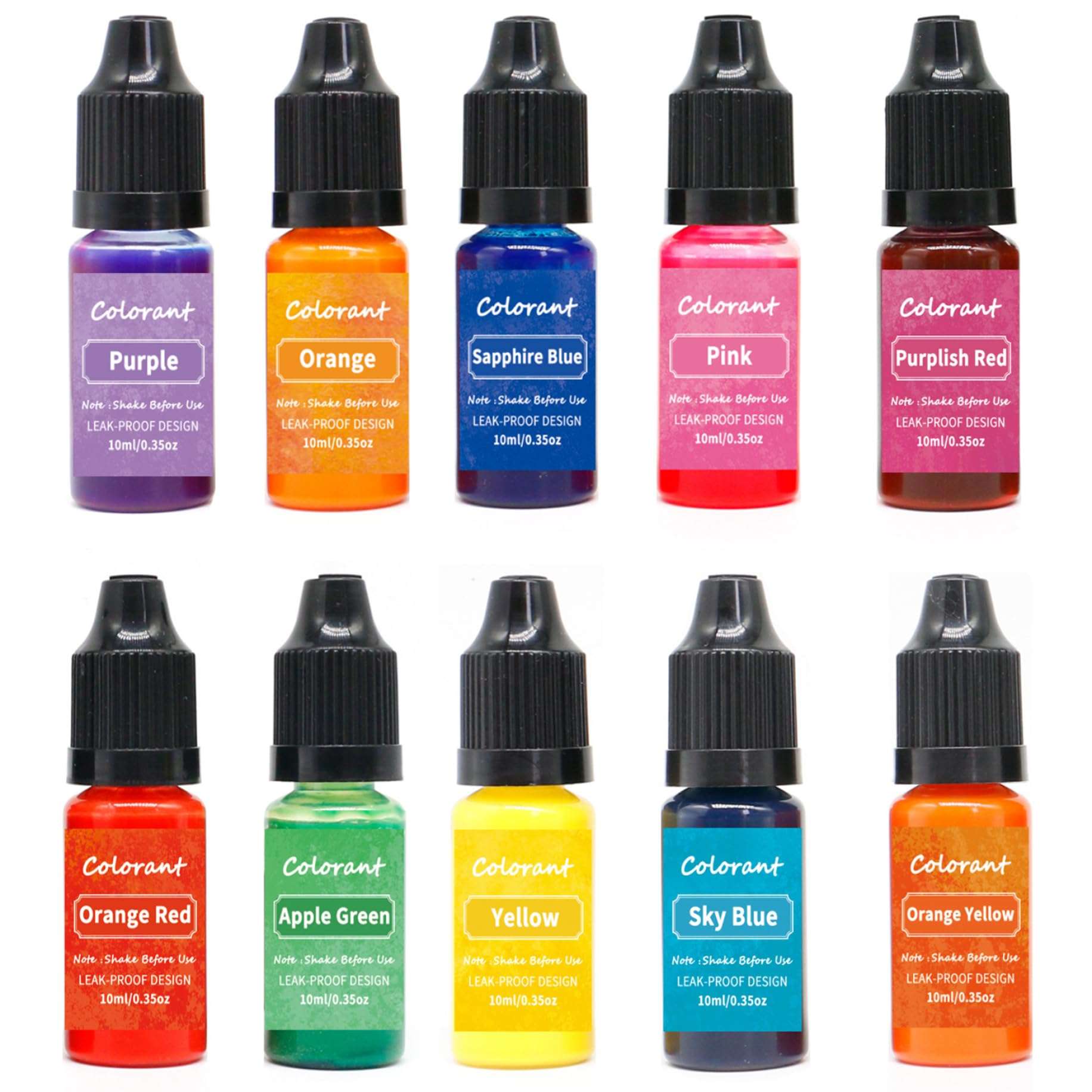 Candle Color Dye, Candle Dye 10 Colors 10ml Candle Colour Dye Vivid Oil-Based Soap Dye Highly Concentrate Candle Colour for Candle Making Supplies 1