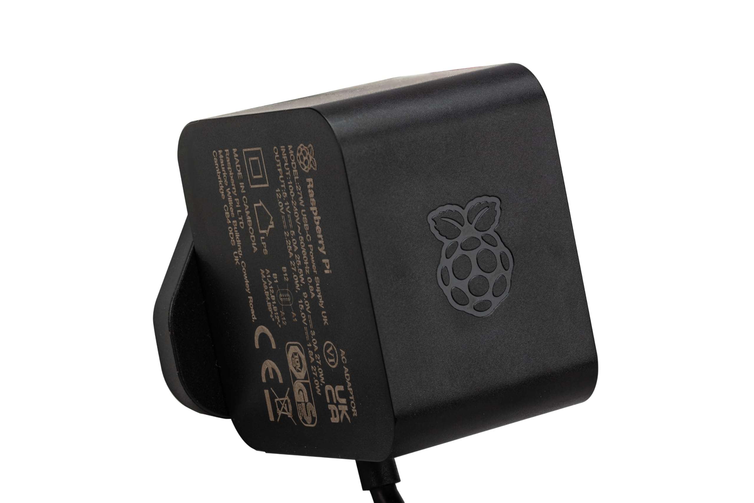 Raspberry Pi 27W USB-C Power Supply (Black) 1
