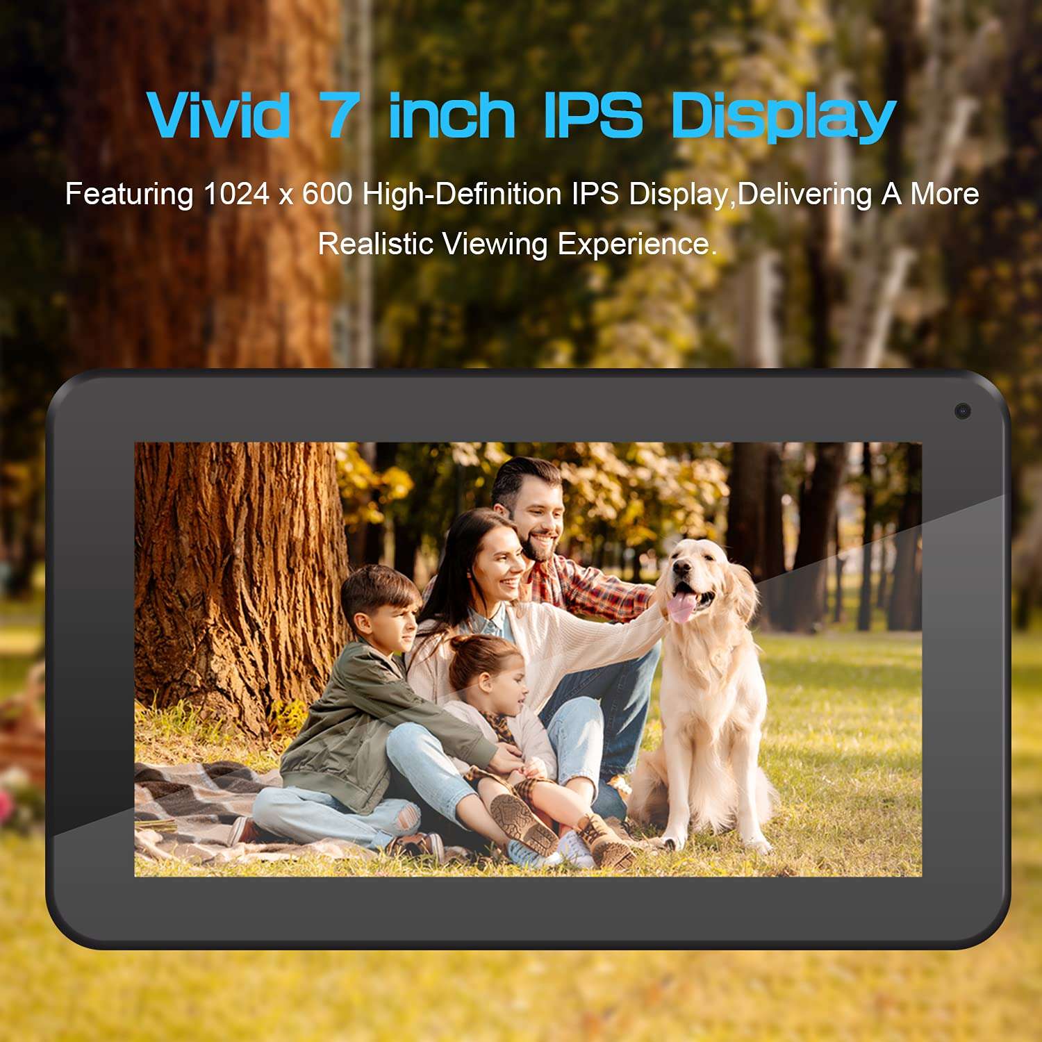 Haehne 7 inch Tablet, Android 6.0, Quad Core Processor, 1G RAM 16GB Storage,7" HD Display, Dual Camera, FM, WiFi Only, Bluetooth, Blue 6