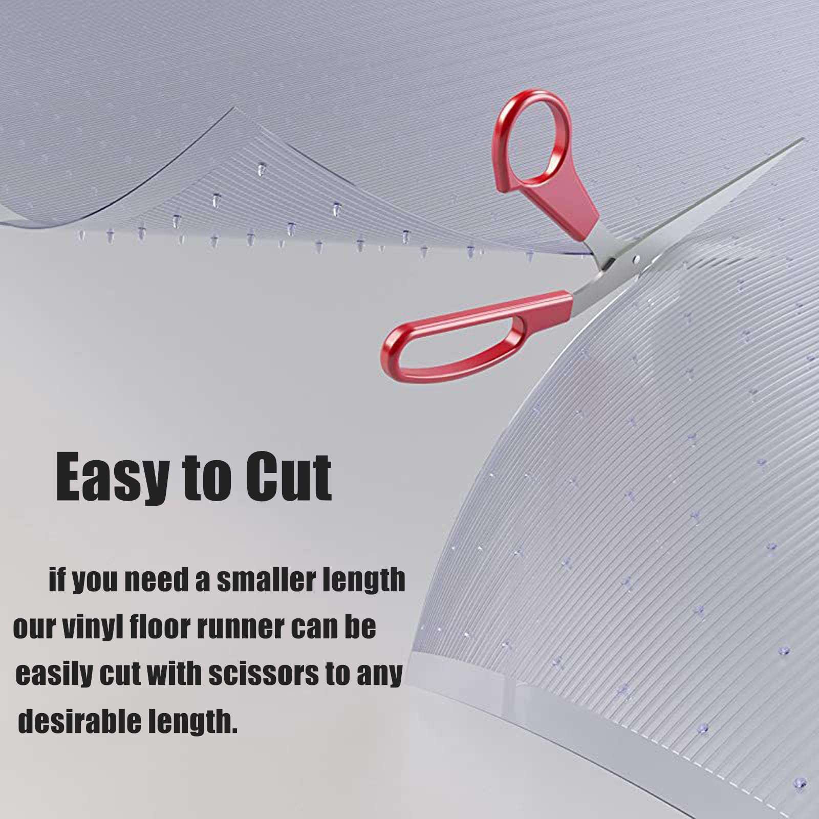 Clear Vinyl Carpet Protector 27”x 6’, Washable Rug Protector for Low Pile, Floor Protector Mat with Spiked Backing, Non Slip Waterproof & Washable, Plastic Runners to Protect Carpet YADI 5