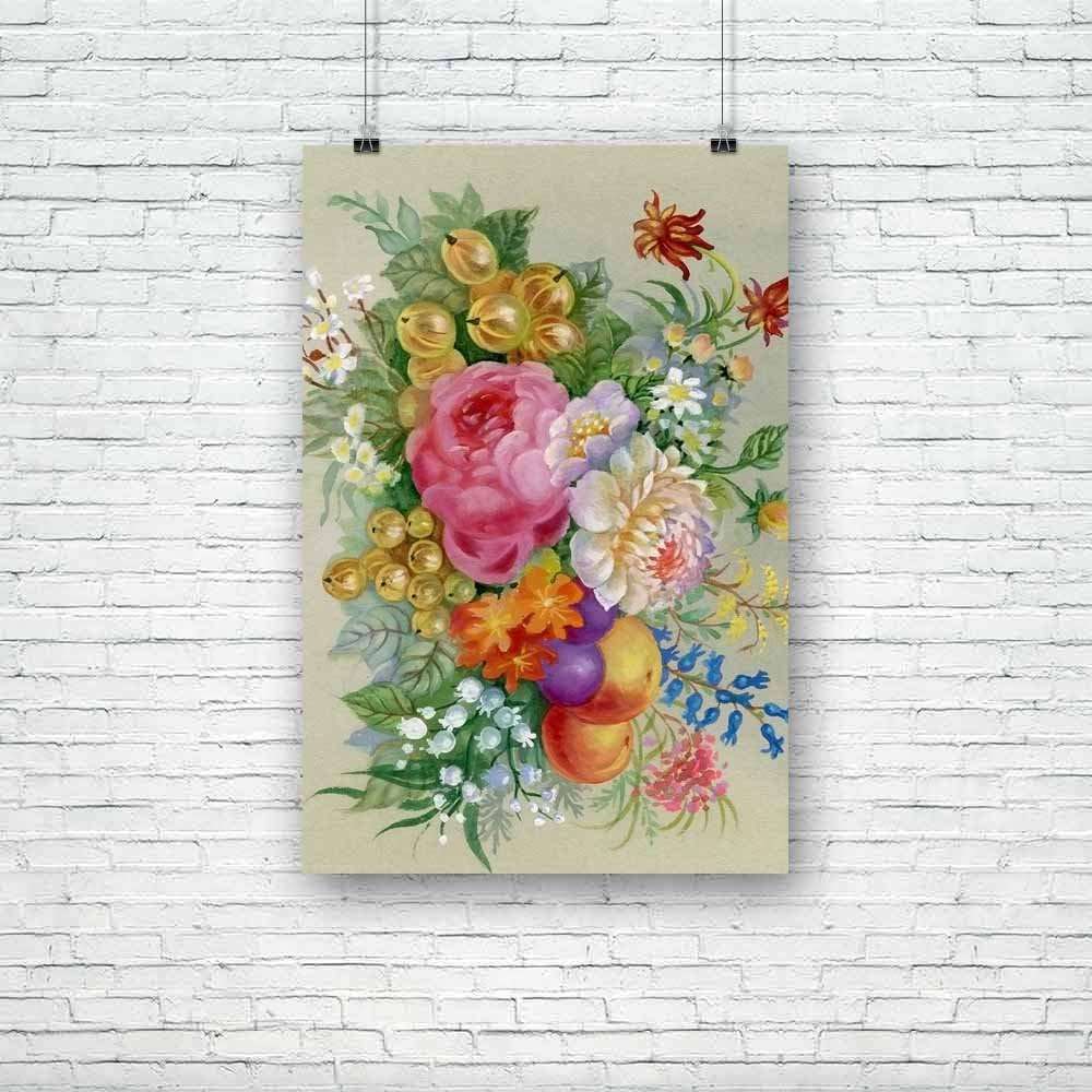 ArtzFolio Flowers & Fruit | Unframed Paper Wall Poster | 12 x 18 inch (30 x 46 cms)