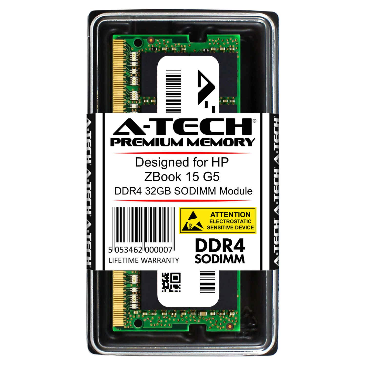 A-Tech 32GB RAM for HP ZBook 15 G5/Gen5 Mobile Workstation Laptop | DDR4 2666 SODIMM PC4-21300 1.2V 260-Pin Memory Upgrade Module