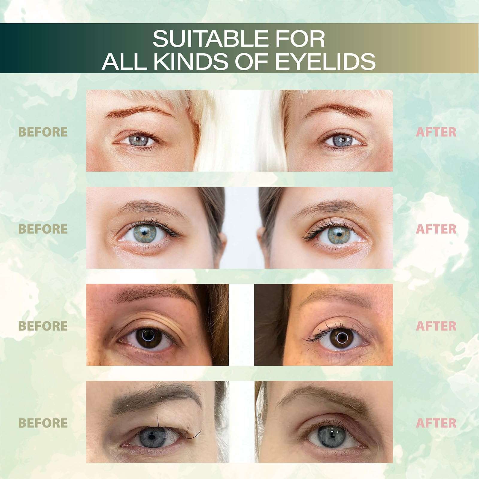 Eyelid Tape, 480PCS Eyelid Lifter Strips, Eyelid Tape for Hooded Eyes Invisible, Waterproof Double Eyelid Tape, Suitable for Uneven or Monolids, Instant Eye Lift Without Surgery 5