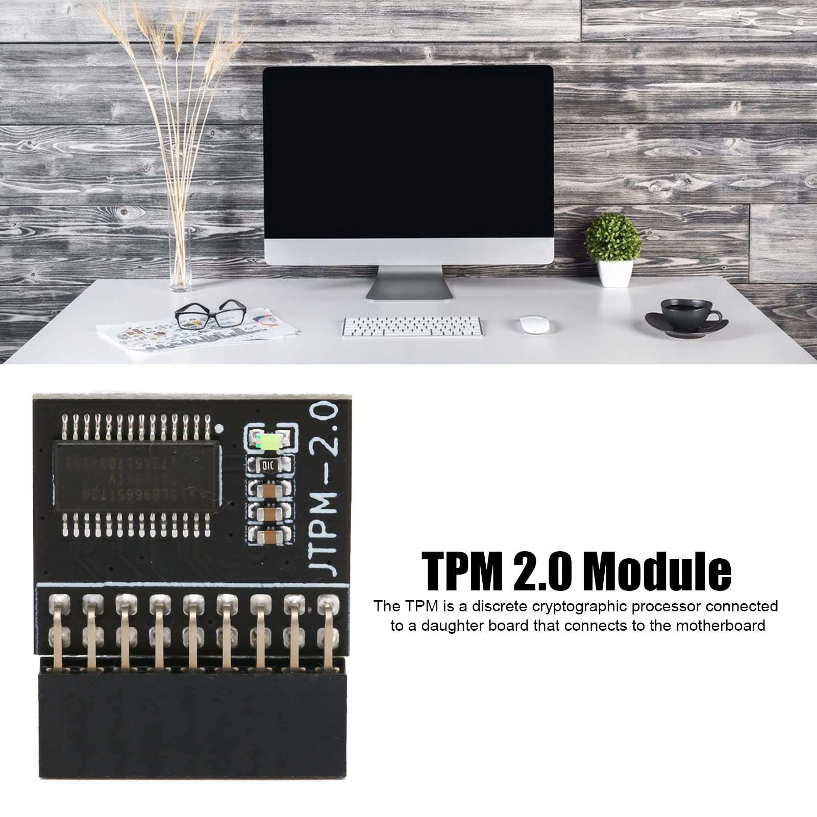TPM 2.0 Module, Mini Encryption Security Module, 18 Pin Motherboard Remote Card Board, PC Motherboard, TPM LPC Module, Interface Module 3