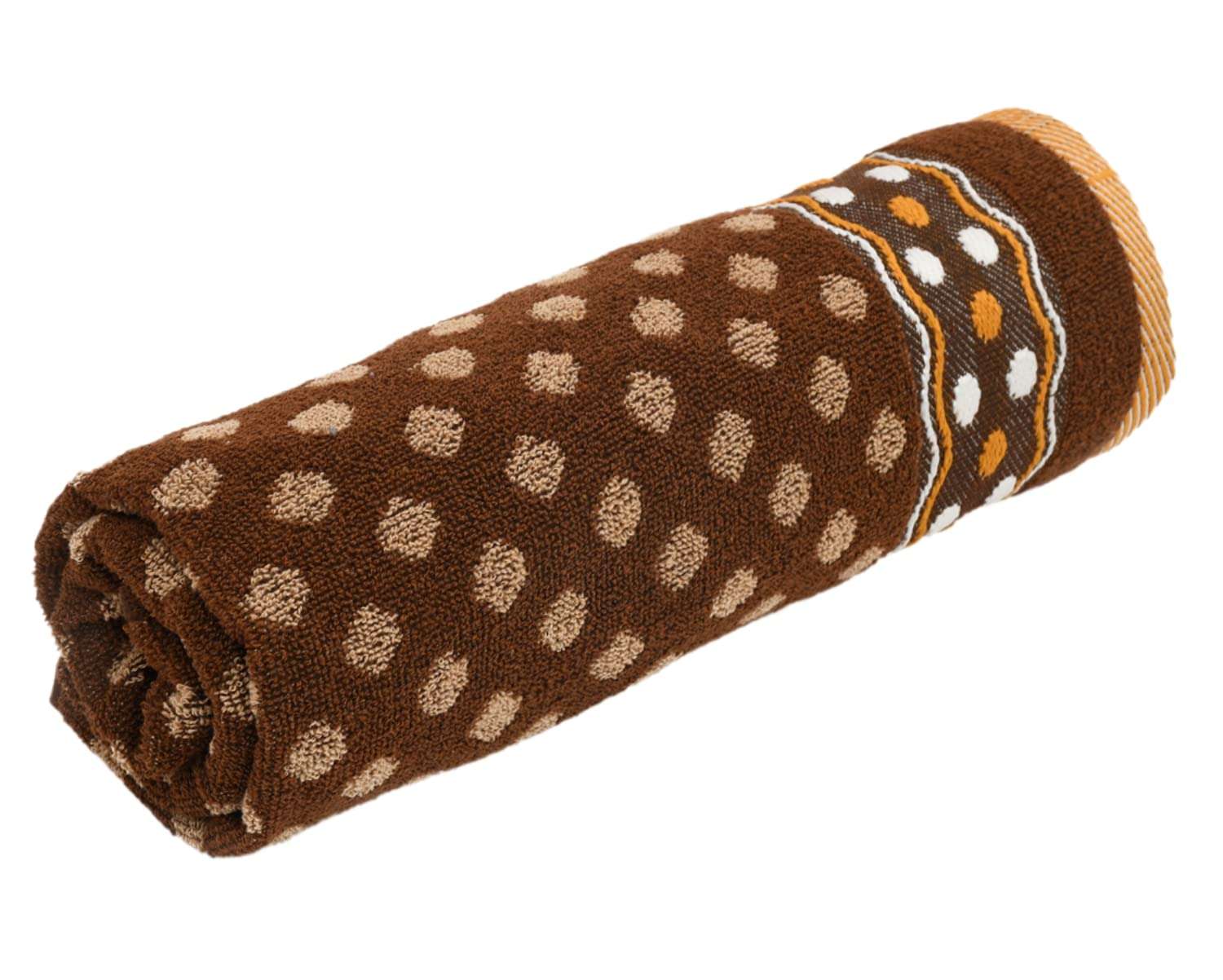 Heart Home Dot Printed Super Soft, Fluffy, and Absorbent Cotton Bath Towel, 30"x60" - Pack of 2 (Blue & Brown)-50HH01804 6