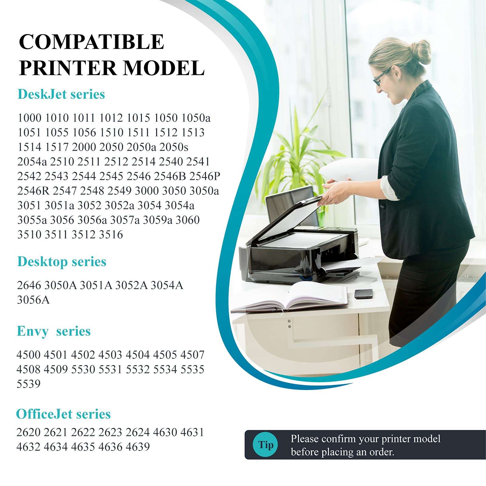 HibiTon Remanufactured Ink Cartridge Replacement for HP 61 61XL Black for Envy 5530 4500 4502 4501 OfficeJet 4630 4635 2620 DeskJet 2540 3050 3052a 2050 1000 1010 1510 3510 Printer Tray, 2-Pack 3