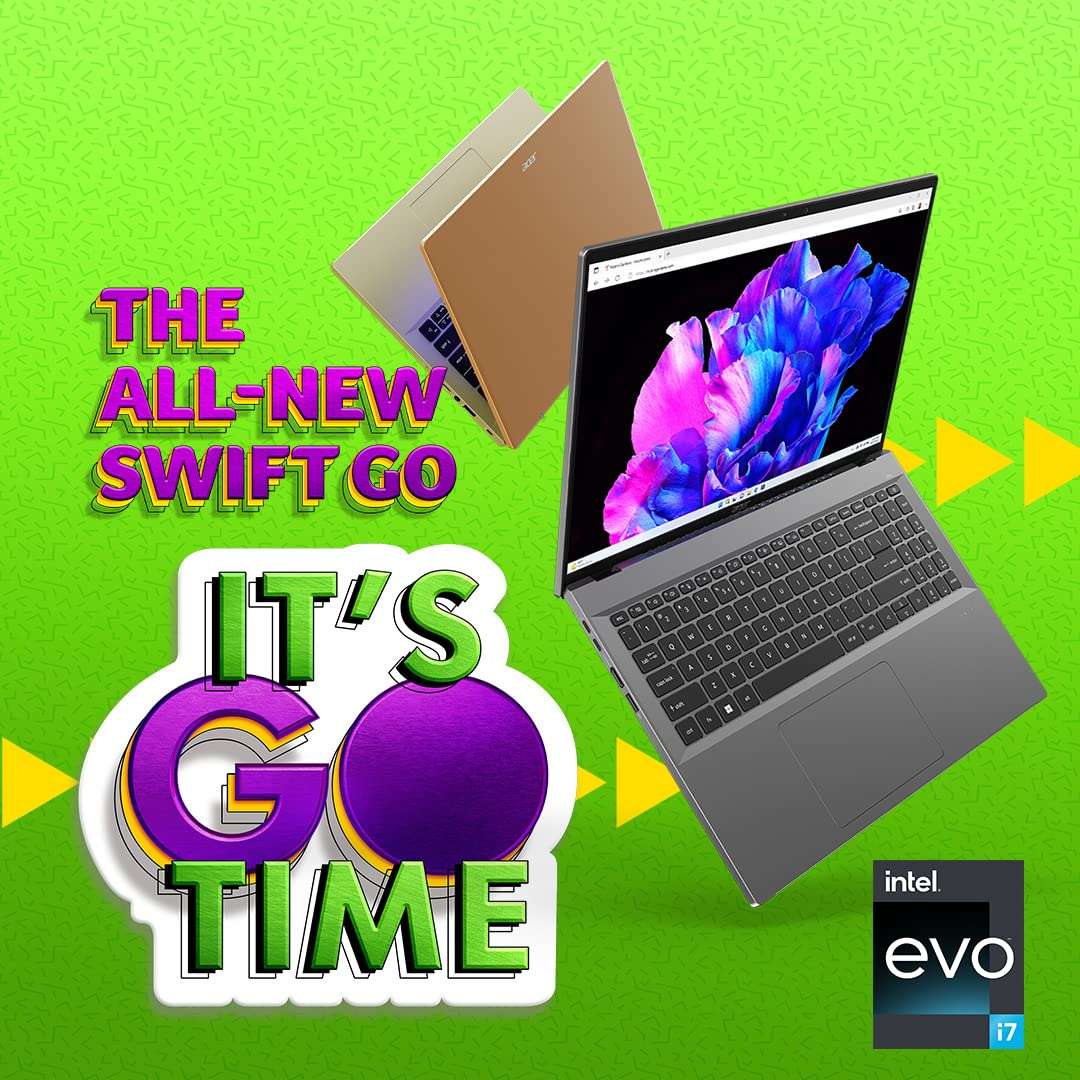 acer Swift Go Intel Evo Thin & Light Premium Laptop 14" 1920x1200 & Vero 3 Button Mouse | 2.4GHz Wireless | 1200DPI 4