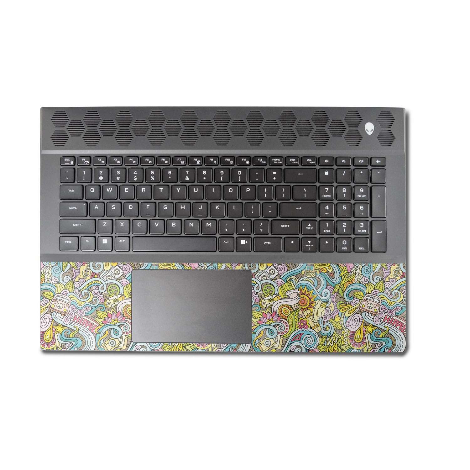 MightySkins Glossy Glitter Skin Compatible with Alienware M18 R1 (2023) Full Wrap Kit - Ultra Hippie | Protective, Durable High-Gloss Glitter Finish | Easy to Apply & Change Styles | Made in The USA 3