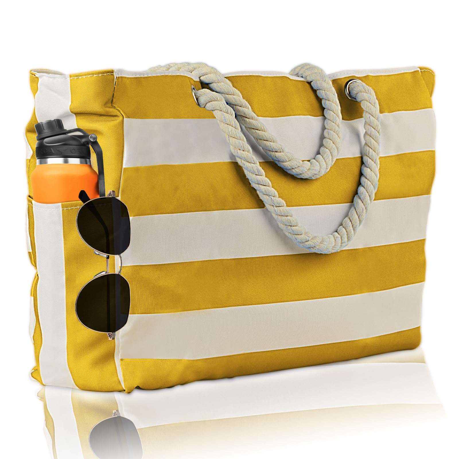 wanchel X-Large Beach Bags for Women, Waterproof Sandproof Beach Tote Bag with Zipper, for Travel | Pool | Cruise | Vacation Essentials 1