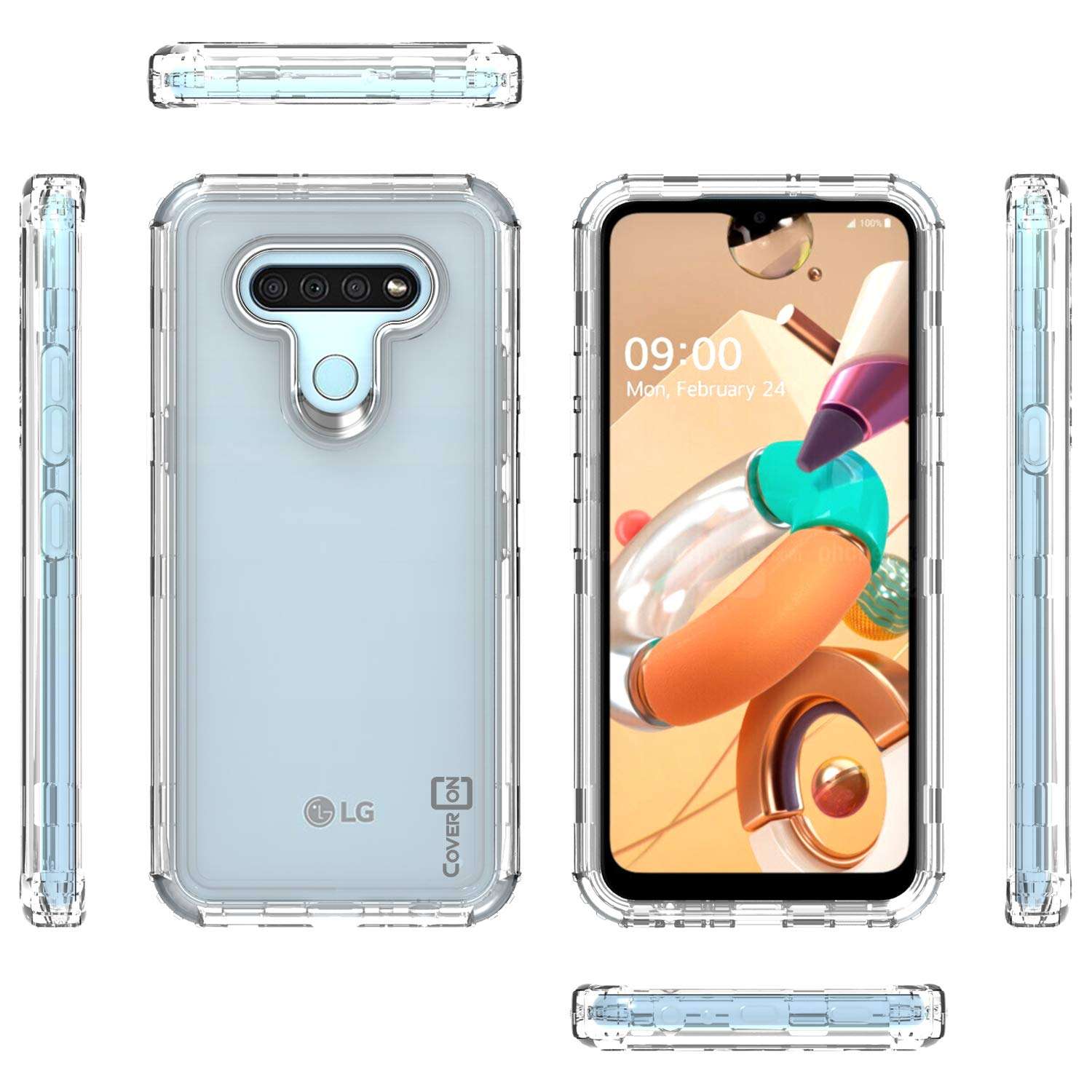 CoverON Full Body Armor for LG Stylo 6 Case, Military Grade Drop Resistant Triple Layer Phone Cover - Clear 6