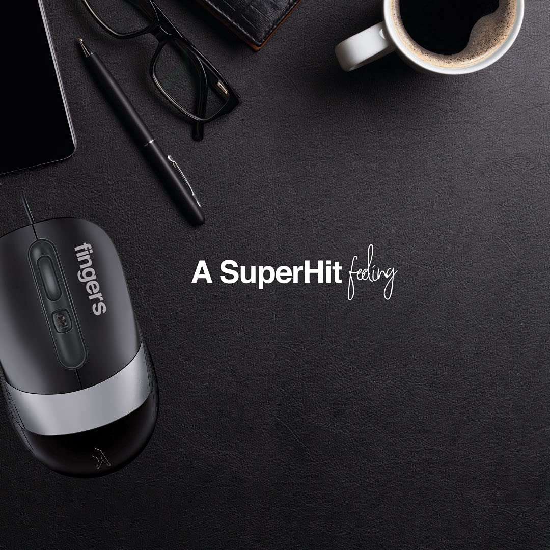 Techno COMP, SuperHit Wired Mouse with Advance Optical Technology (Lightweight | Trendy Dual-Tone Design | Works Well with Windows®, Mac, Linux) (3 Pc) 3