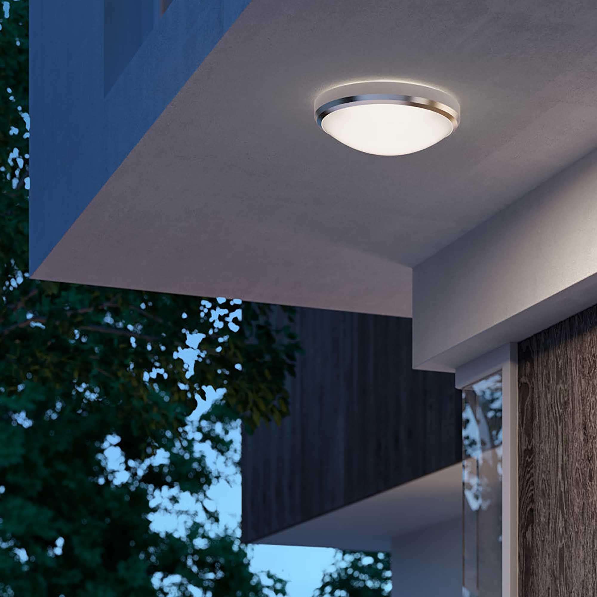 Philips LED Flush Mount Silver Ceiling Light 1-Pack Selectable White Multi-CCT 1500 Lumen (20W = 90W) No Bulbs Required 3