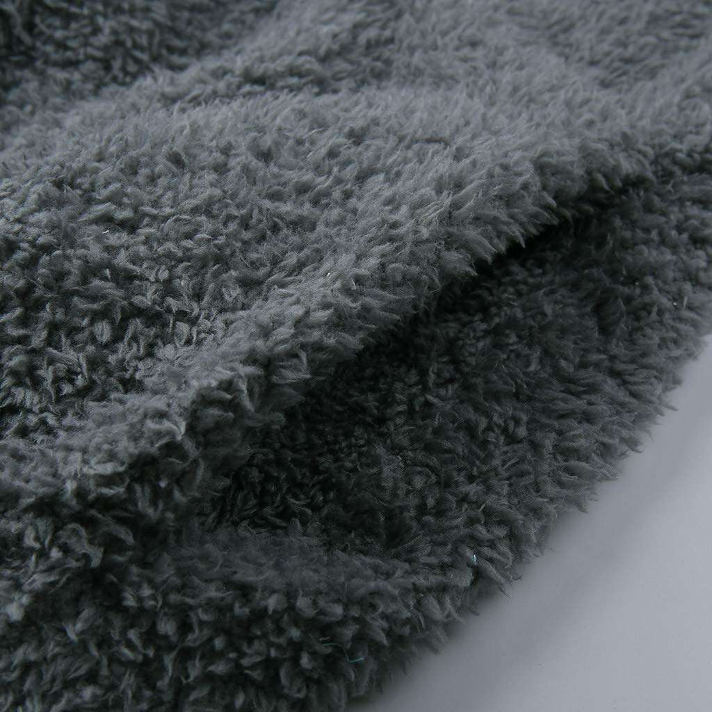 Womens Sweatshirts Fall Fleece Jackets Long Sleeves Shaggy Sherpa Pullover Winter Coats with 1/4 Zipper( Grey, 3X-Large ) 5