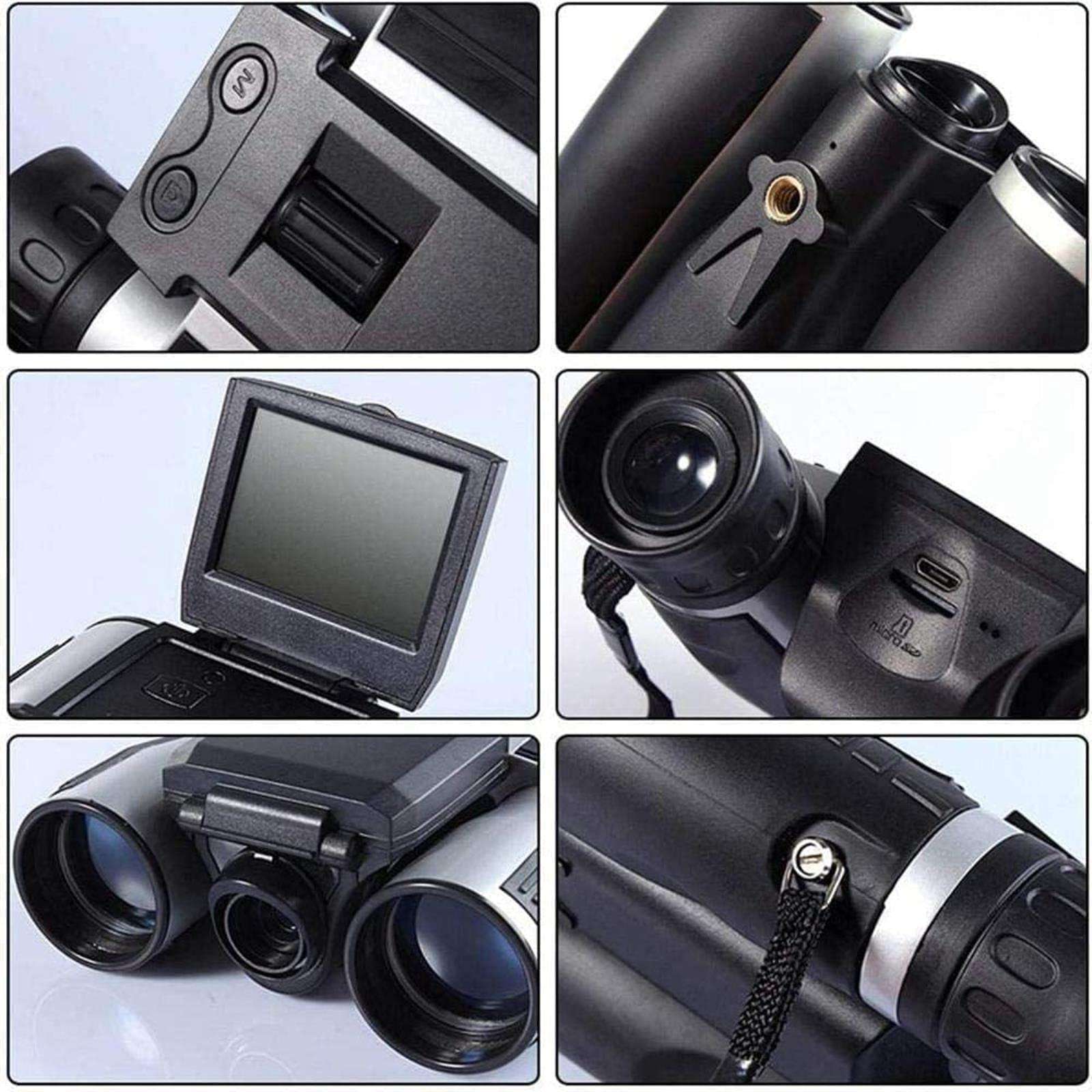 Binoculars for Adults 1080p Camera 2.0" LCD 12x32 Hd Black Binoculars Telescope Folding with Built-in Ca 3