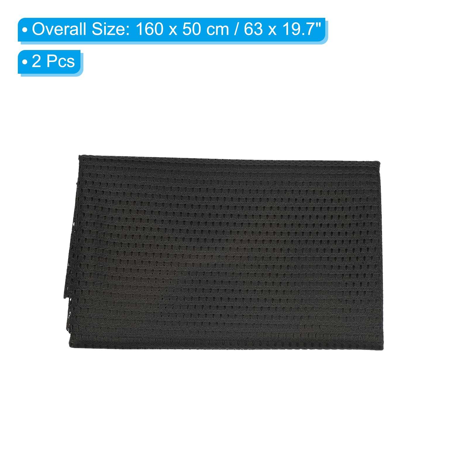 PATIKIL 63"x20" Camouflage Netting Camo Scarf, 2 Pack Camo Netting Veil Desert Mesh Scarves for Survival Games, Black 4