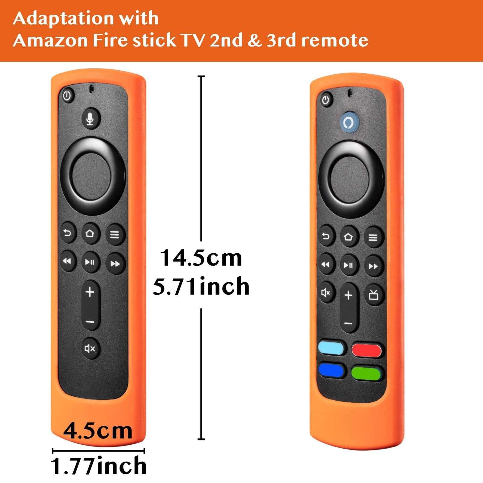 Silicone Cover for Alexa Voice Remote (2nd & 3rd Gen), Shockproof Protection Compatible with Insignia, Pioneer, Firestick 4K, Toshiba Cube, Stick Lite, Omni Series (3 Pack) 5
