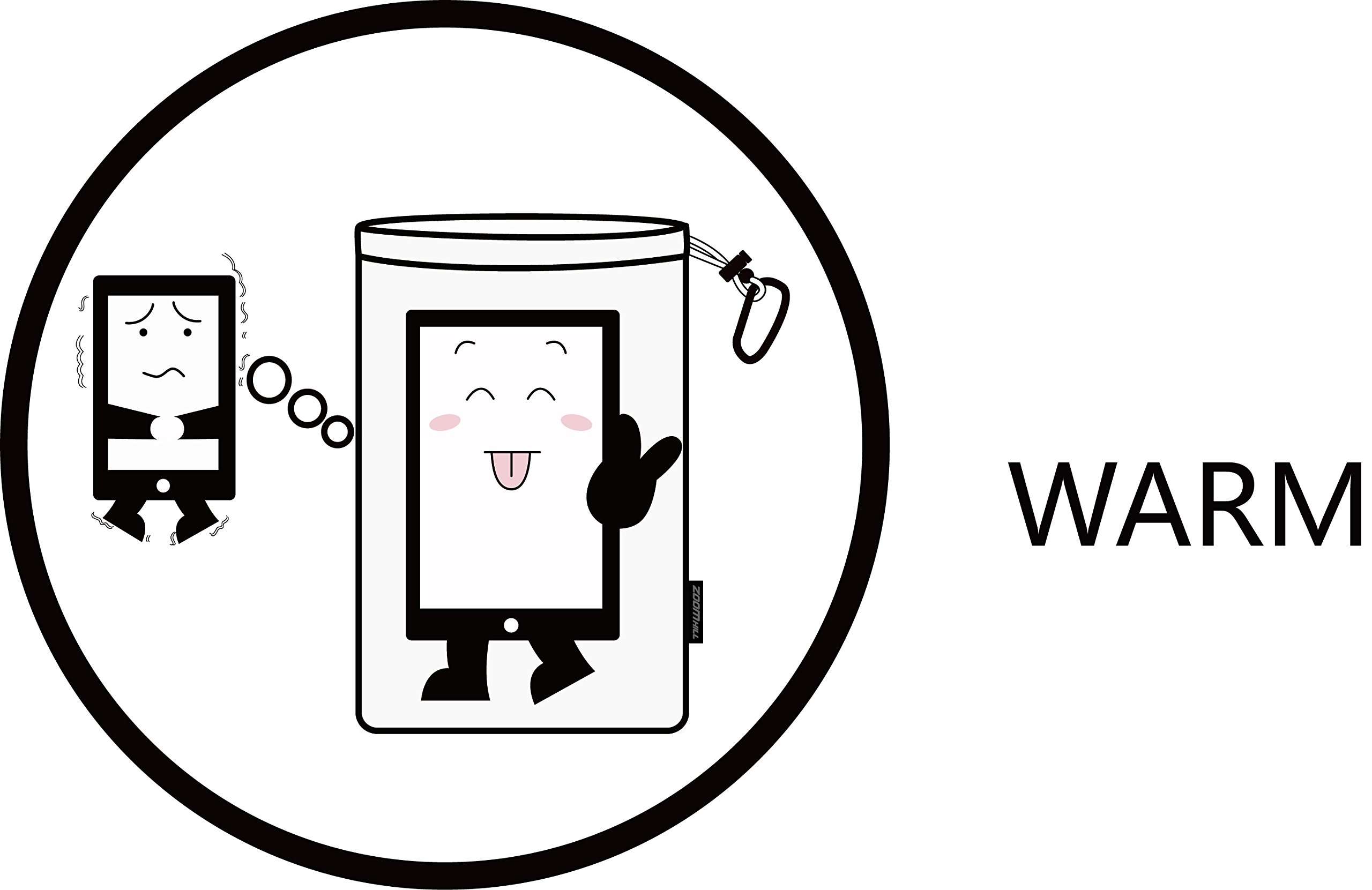 5Oaks Thermal Phone Case Smart-Phone Pouch Cellphone Case Cover Bags for iPhone X, 8,8 Plus, 7, 7 Plus, 6,Samsung Galaxy Mood Indigo 3