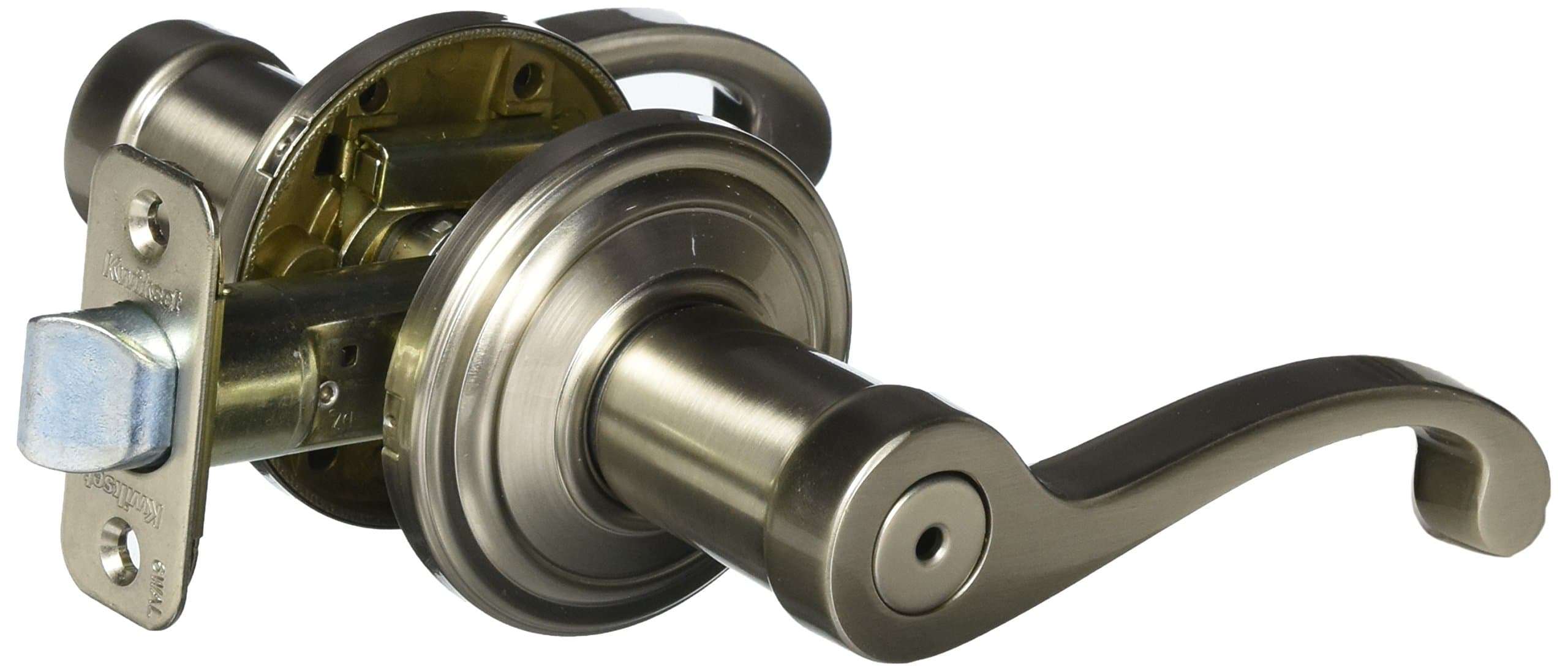 Kwikset 730CHL 15 RCAL RCS 97300-666 Commonwealth Bed/Bath Lever, Satin Nickel