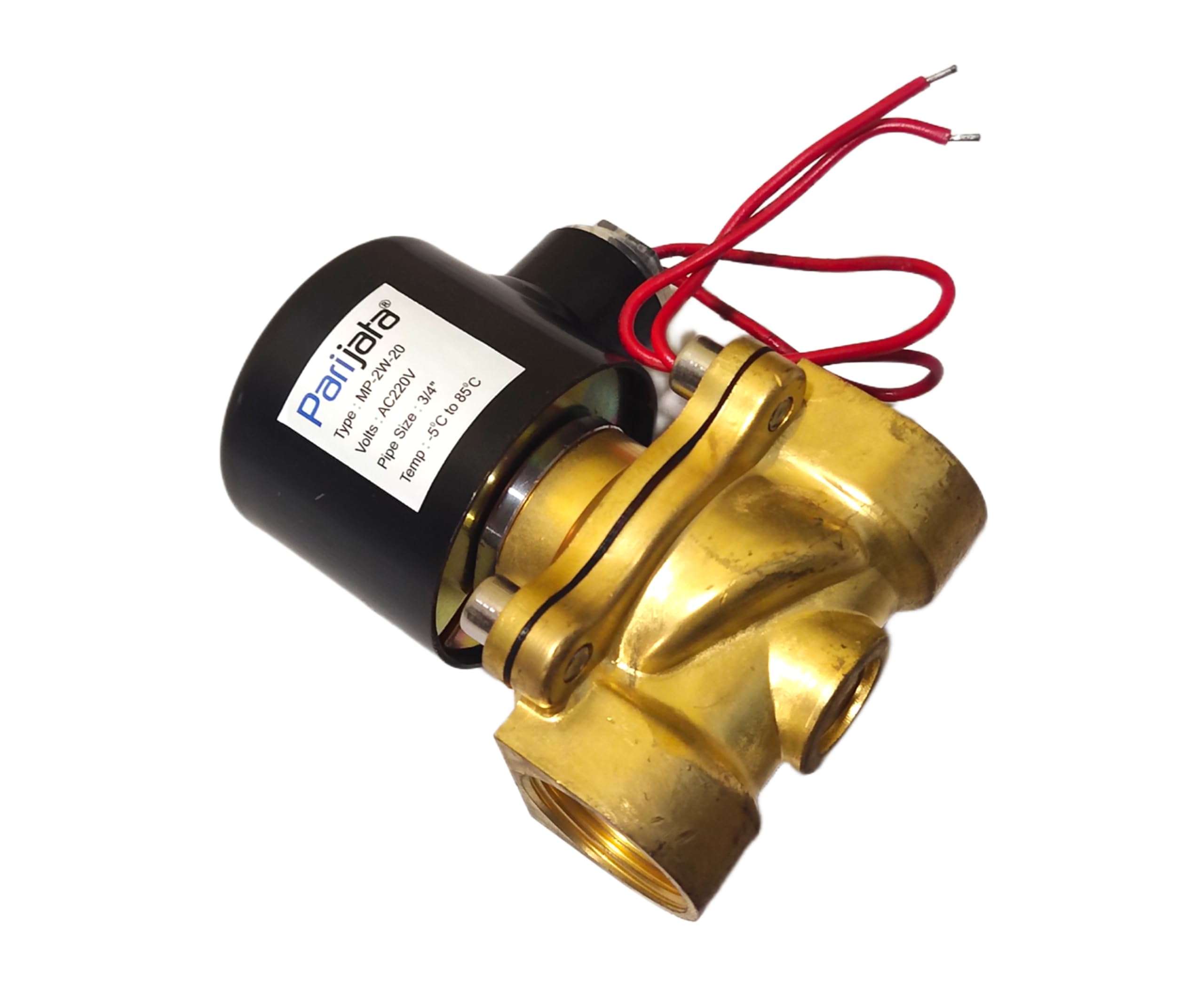 Parijata Brass AC220V Water/Air Closed Brass Electric Solenoid Valve Water Air Fuels, pipe size 3/4"x3/4" 4