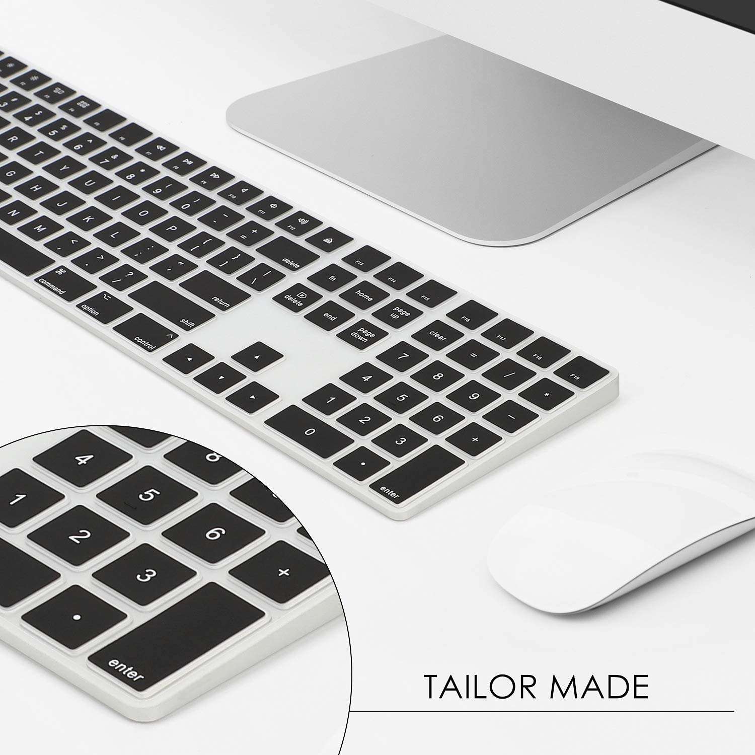 All-inside Ombre Gray Cover for Apple iMac Magic Keyboard with Numeric Keypad MQ052LL/A A1843 US Layout 3