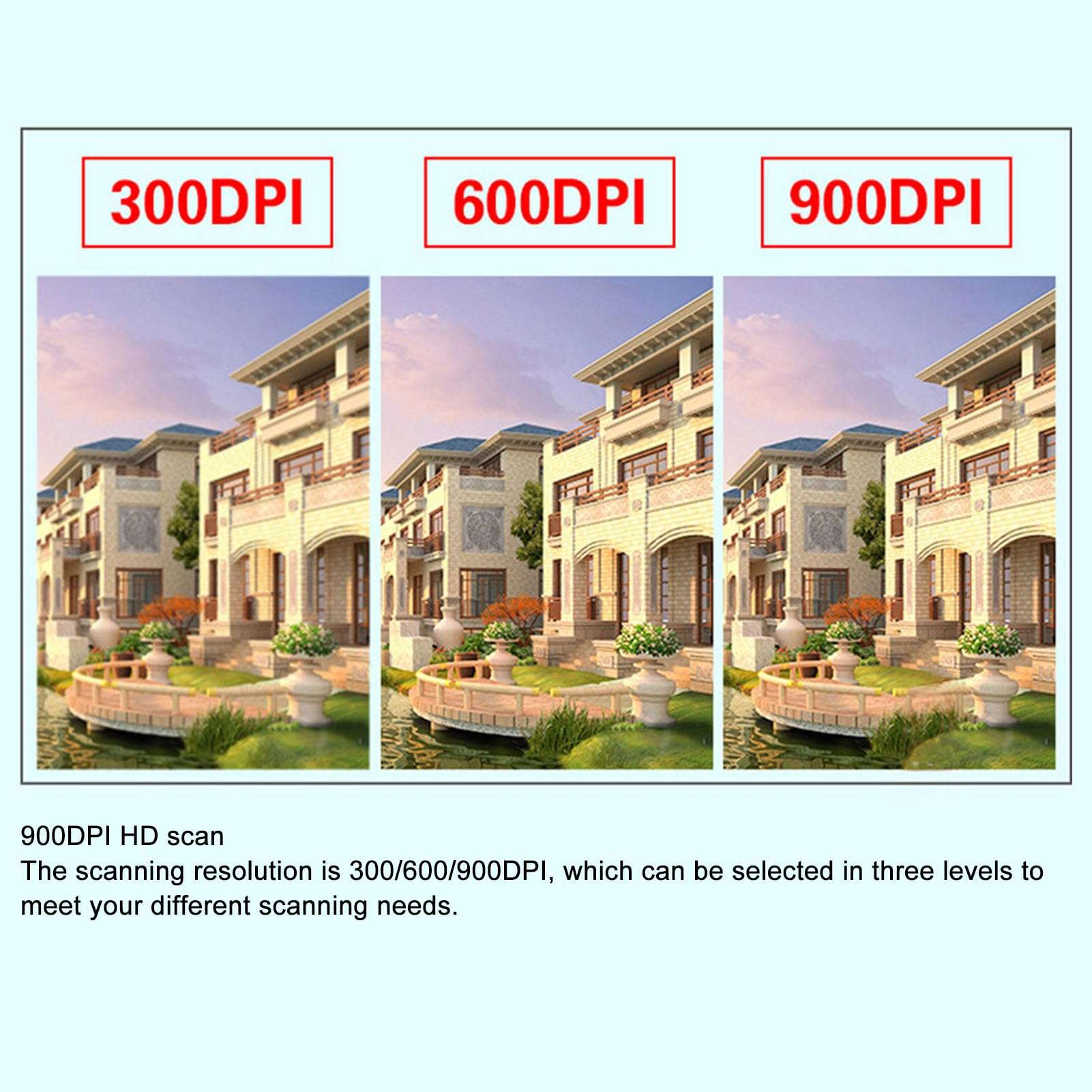 Portable Document Scanner, 900DPI Handheld Scanner for A4 Documents Pictures Pages Texts, PDF/JPG Format, USB 2.0, Colour Photo Mobile Scanner for Home Travel Office (Silver) 5