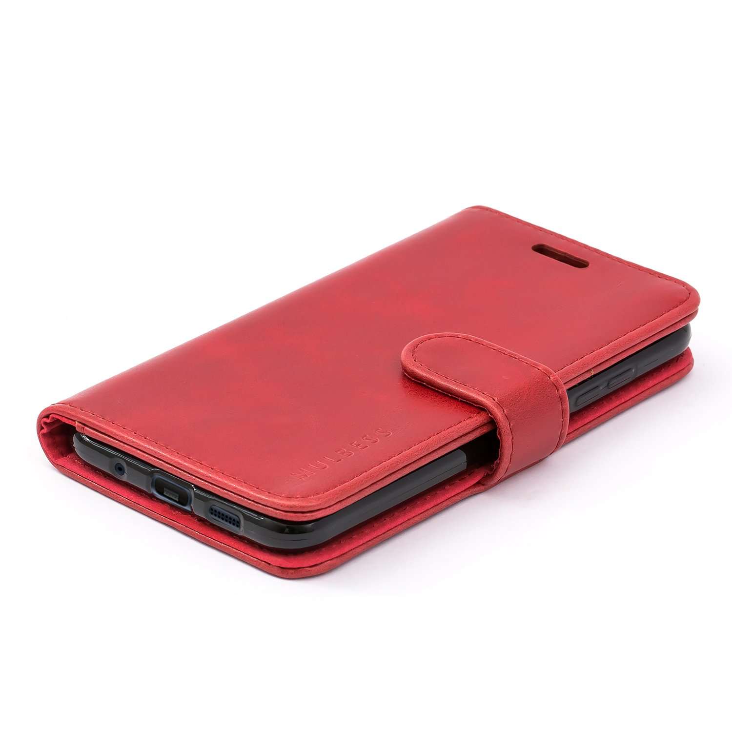 Mulbess Vintage Asus ZenFone 3 ZE520kl Case Wallet, Flip Leather Phone Case with Card Holder for Asus ZenFone 3 ZE520kl Cover, Wine Red 6