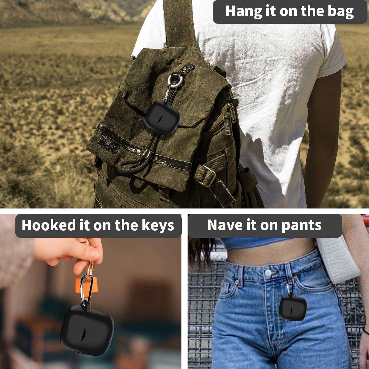 TOLUOHU for JBL Tune 225TWS/220TWS Case Cover,Carry/Shockproof/Waterproof Silicone Protect Skin Case Cover for JBL Tune 225TWS/220TWS Wireless Earbuds Accessories with Keychain 6