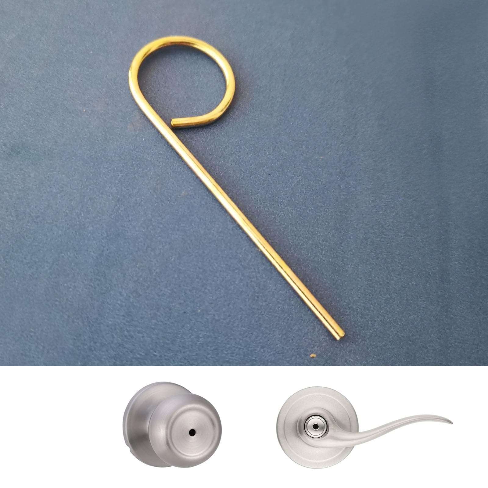 Interior Bedroom/Bathroom Emergency Key, Key Pin for Interior Privacy Door Knob Lever Compatible - 12 Pack 3