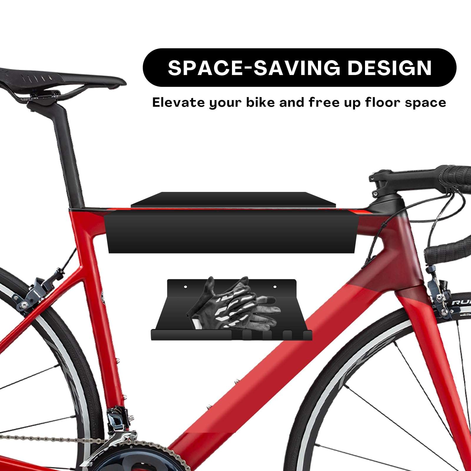 Bike Wall Mount Multifunctional Wall-Mounted Bike Hanger Horizontal Indoor Bike Rack For Space Saving Bicycle Wall Mounted Storage Racks In Apartments And Garages 4