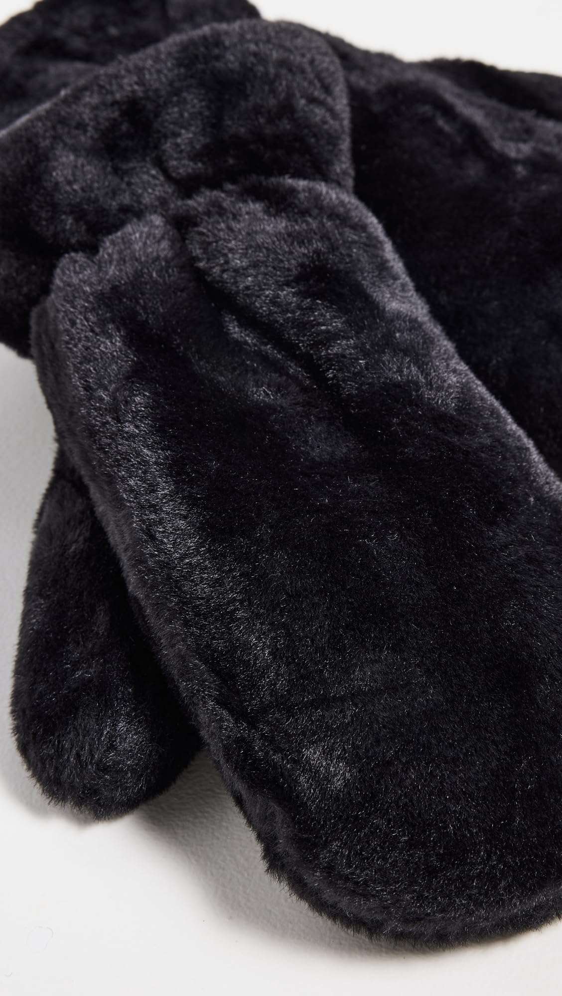 Hat Attack Women's Faux Fur Mittens, Black, One Size 4