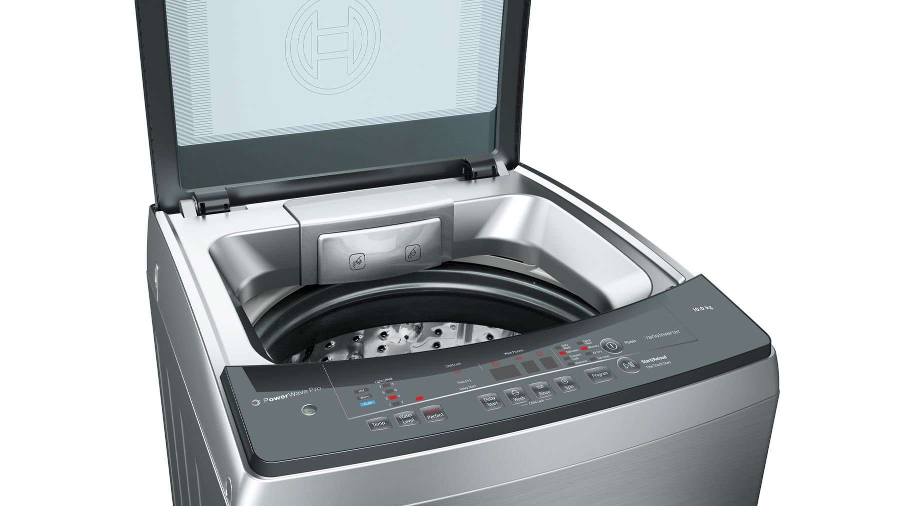 Bosch 10kg Fully Automatic Top Loading Washing Machine (WOA106X0IN, Inox) 3