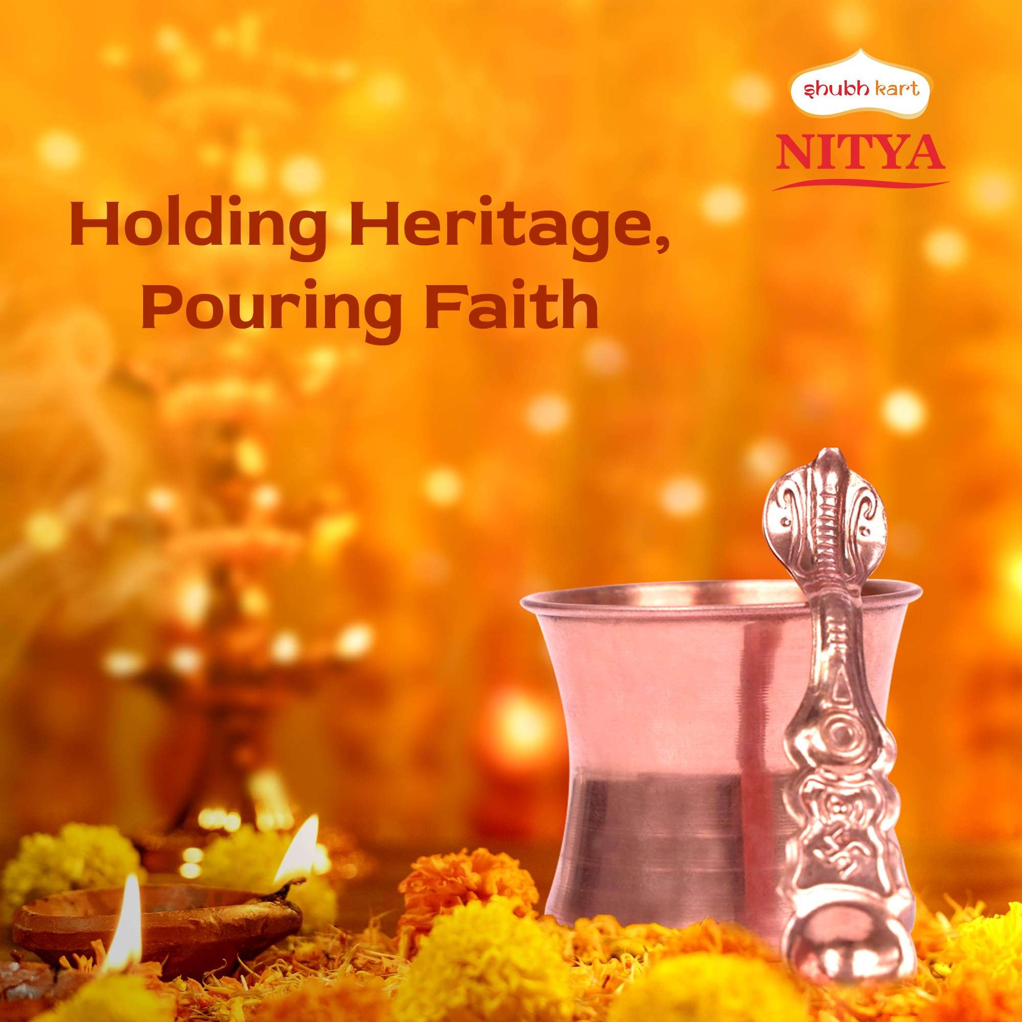 Shubhkart Nitya Copper Panchpatra & Spoon Set – 50g | Traditional Copper Vessel for Hawan, Aarti, and Religious Rituals | Puja Items for Temple & Home | for Home Mandir & Daily Pooja Use 4