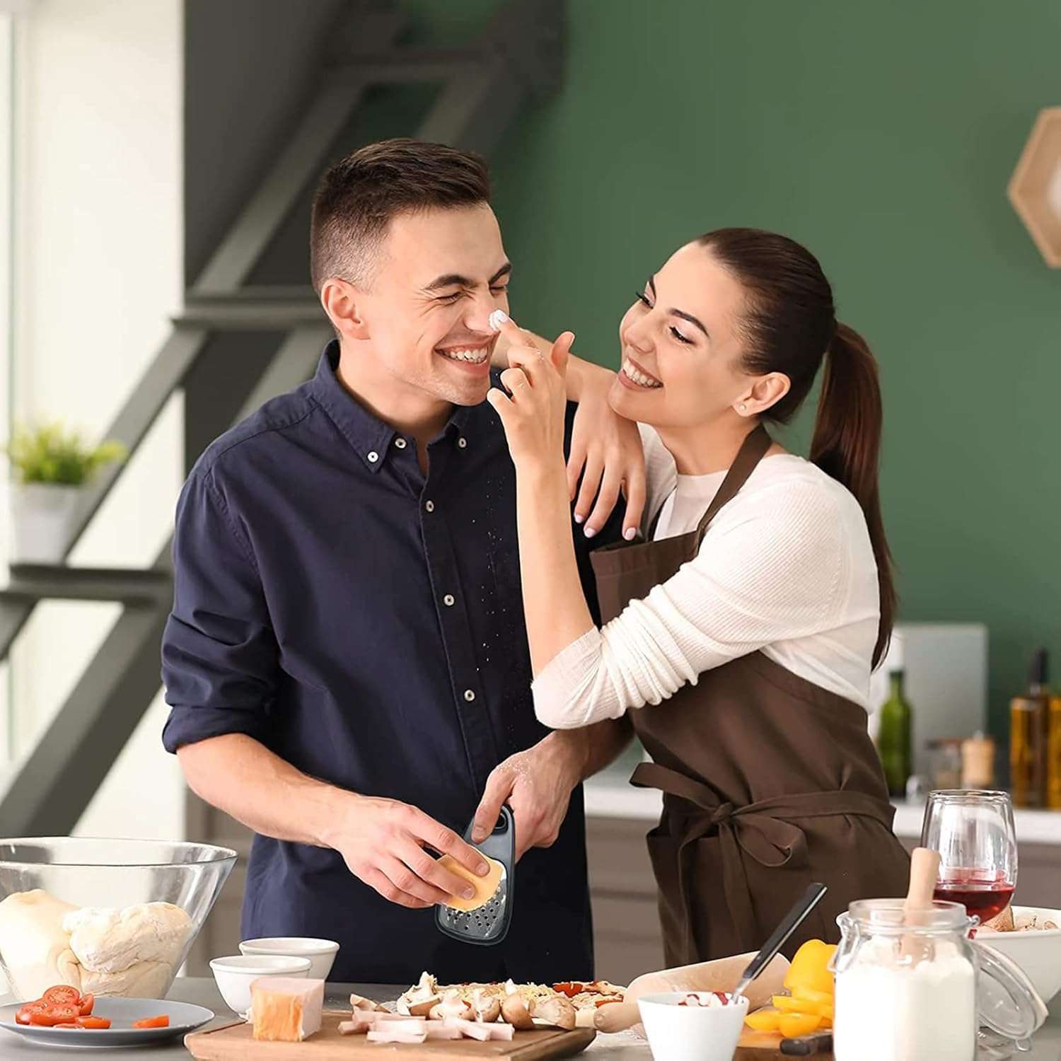 MIXEN Kitchen Gadgets Set 6 Pieces, Space Saving Rv Camp Kitchen Accessories, Stackable Kitchen Tools Cheese Grater, Pizza Cutter, Bottle Opener, Vegetable Peeler, Garlic Grinder 3