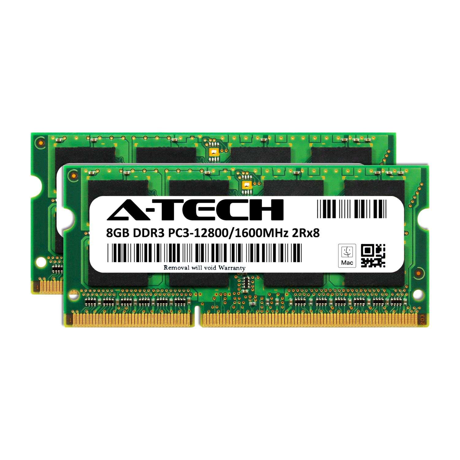 A-Tech for Apple 16GB Kit (2x 8GB) DDR3 1600MHz PC3-12800 204-pin SODIMM MacBook Pro (Mid 2012 13”/15”), iMac (Late 2012, Early/Late 2013, Late 2014, Mid 2015, 21.5”/27”, Retina 5K) Memory RAM Upgrade 2