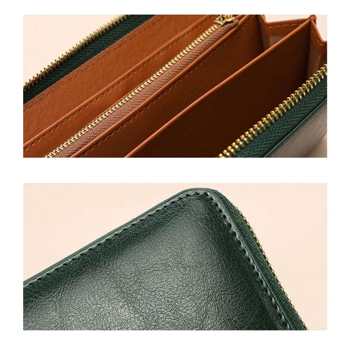 Lejdi Women's Money Clips Wallets Business Handbags Coin Purses Genuine Leather Card Cases (Size : Black) 6