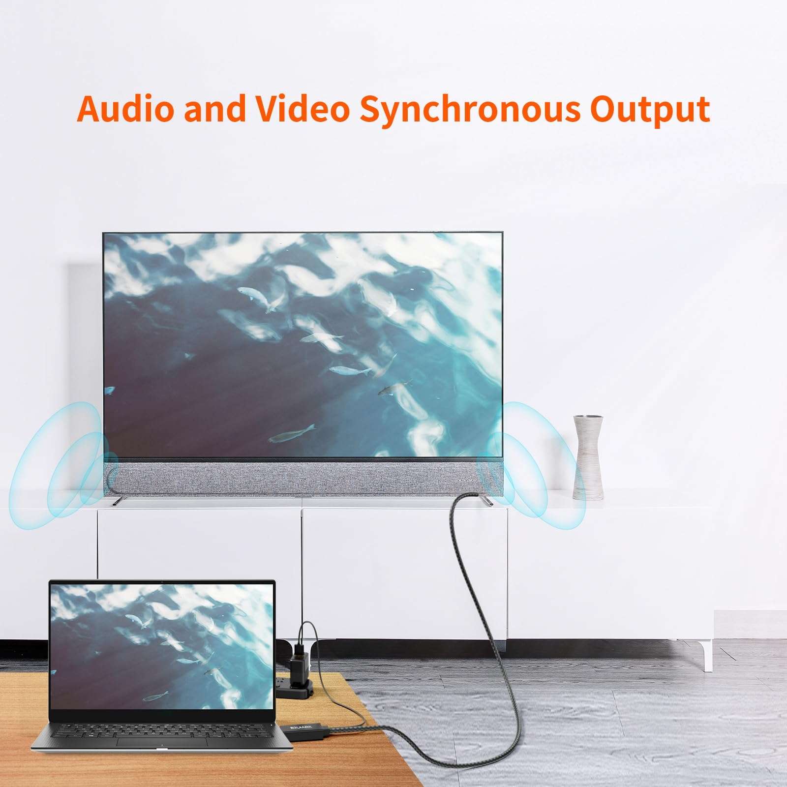 BolAAzuL Active 4K HDMI to Displayport 1.2 Converter Adapter Cable, from HDMI Source to DisplayPort Monitor Cable - Unidirectional M/M - for PS3/PS4/TV/Monitor/Projector 4