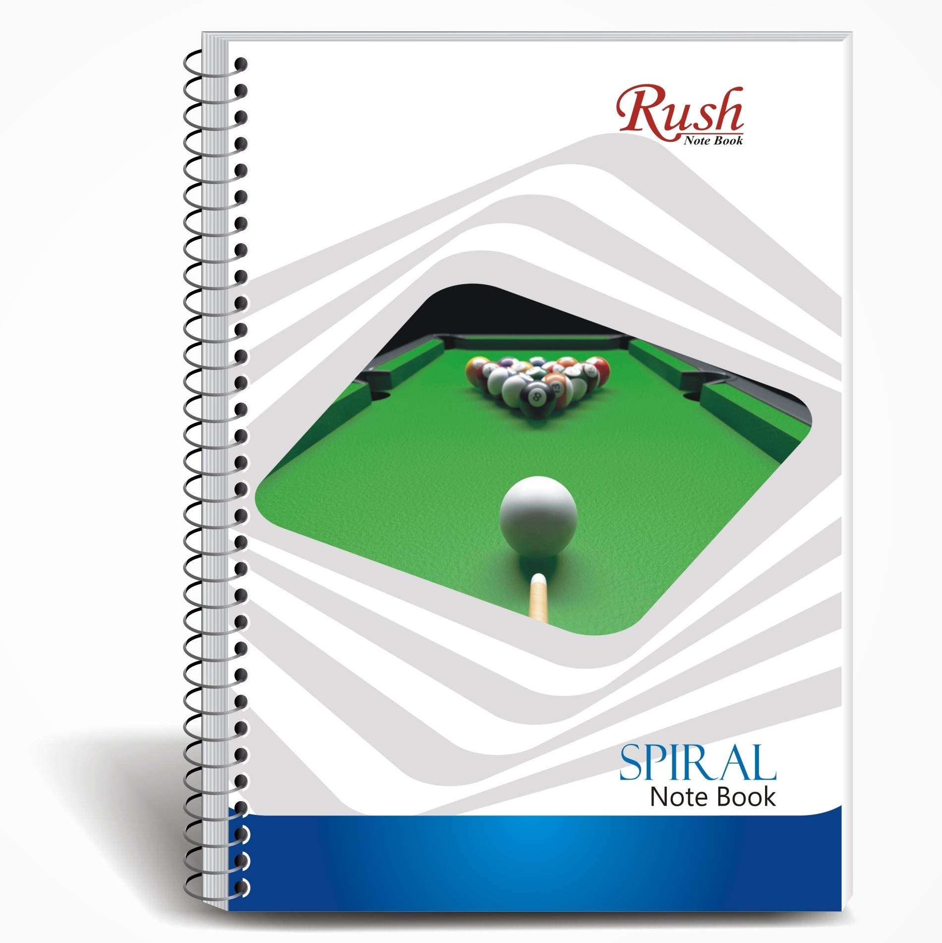 Rush Rough A4 Spiral Notebook 300 Pages | Single Line Ruled | 300 Pages Notebook Ruled | Pack of 1 | Spiral Register (300 Pages, Single Line Ruled) 1