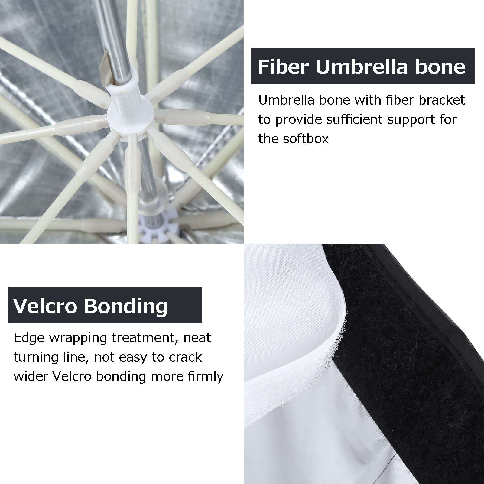 95cm/37.4" Octagonal Softbox, Foldable Photography Studio Octagon Umbrella Type Softbox Diffuser Reflector, for Portraits,Product Photography and Video Shooting 6