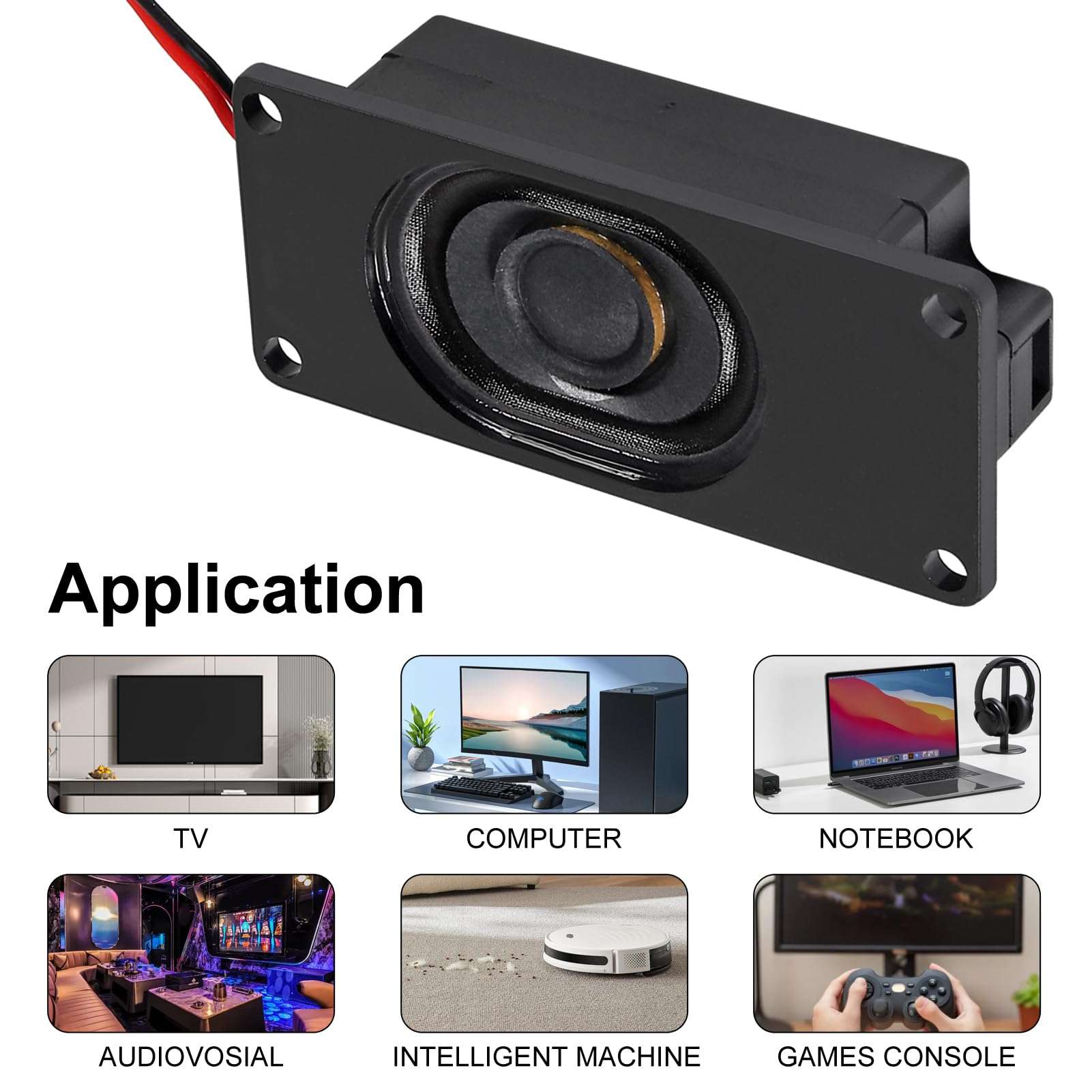 XIITIA 6pcs Speakers 3 Watt 4 Ohm Mini Speaker 4ohm 3w Loundspeaker Micro Speaker with 2.54mm Dupont Interface Compatible with Small Electronic Projects 5