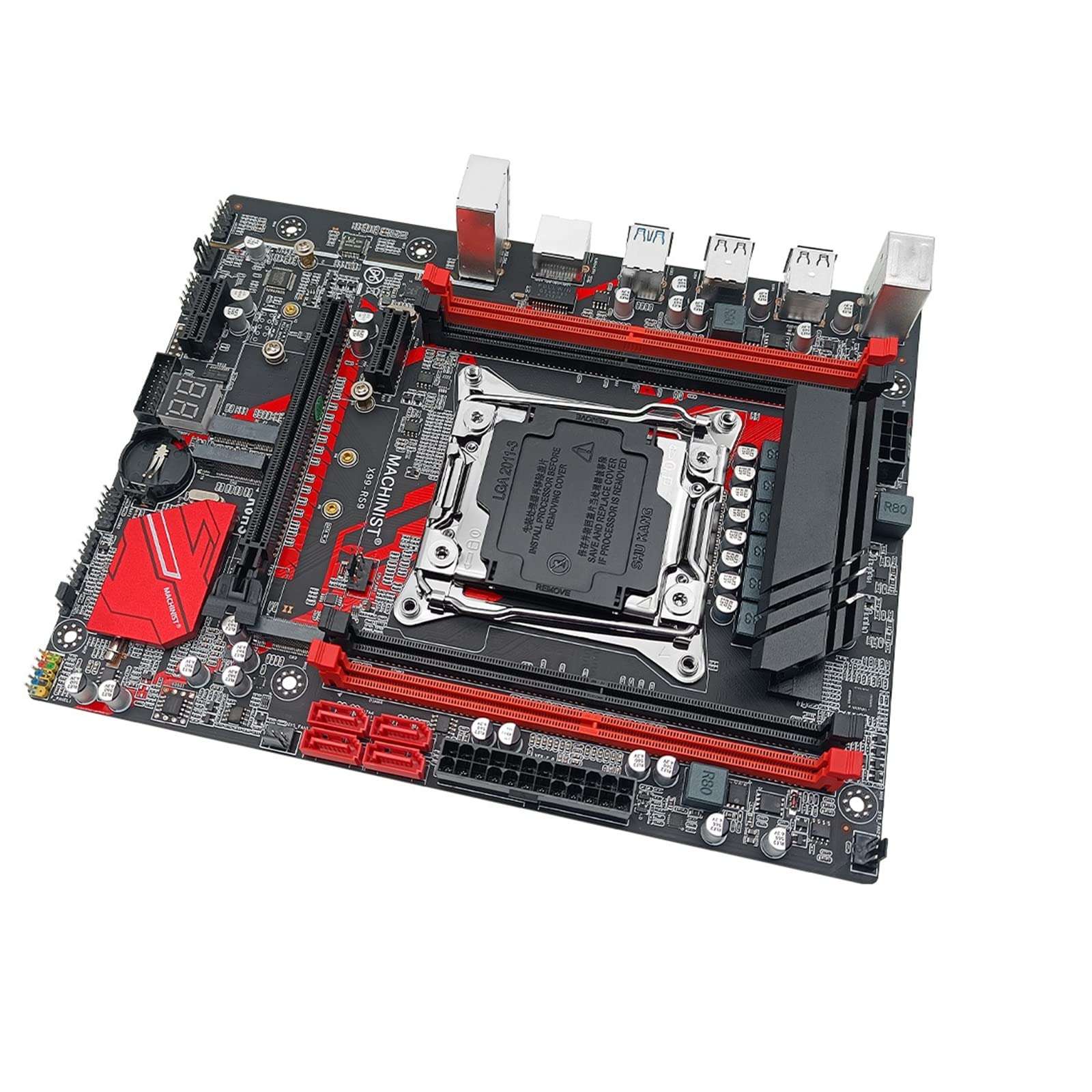 DISPRA Fit for Machinsit X99 Motherboard Combo Set Kit with LGA 2011-3 Xeon E5 2690 V3 CPU Processor 32GB DDR4 2133 ECC Memory Four-Channel 1