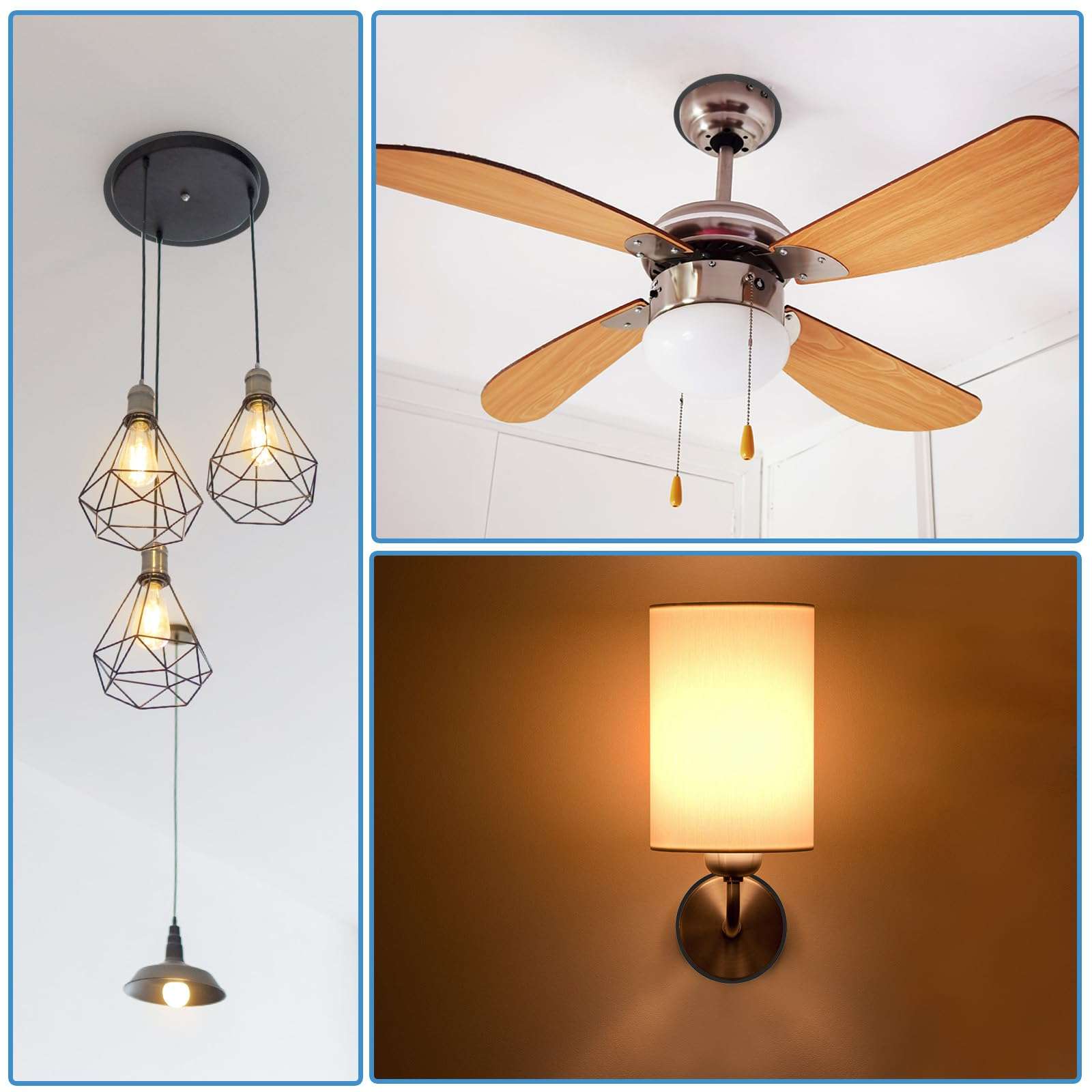 PATIKIL Goof Rings for 5-6" Inch Recessed Can Lighting Down Light, 4 Pcs Metal Goof Trim Rings Cover, Outer Diameter 8.07-inch, Inner Diameter 5.85-inch, Matte Finish Black，Flush Mount 6