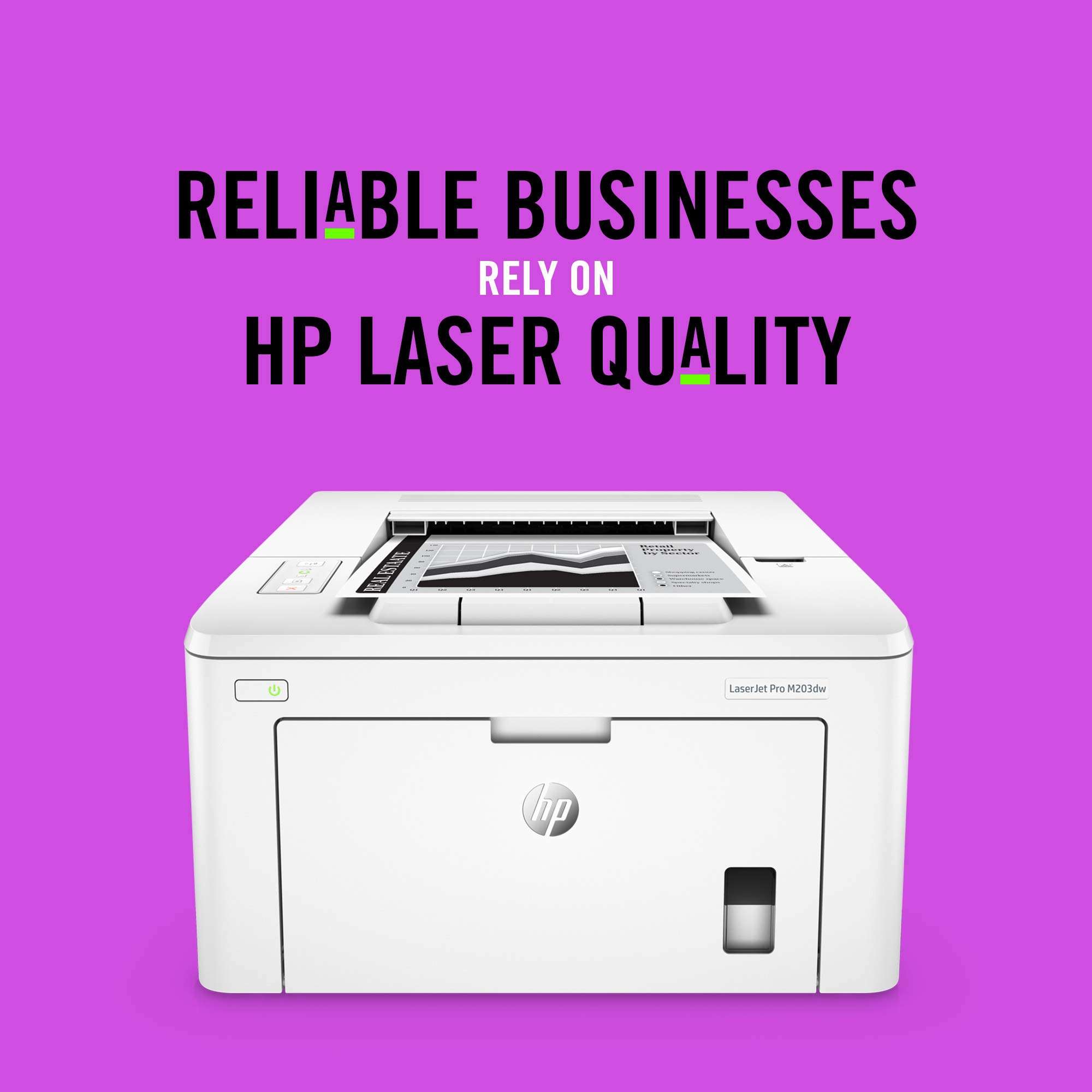 HP G3Q47A#BGJ Laserjet Pro M203dw Wireless Laser Printer (G3Q47A). Replaces M201dw Laser Printer (Renewed) 3