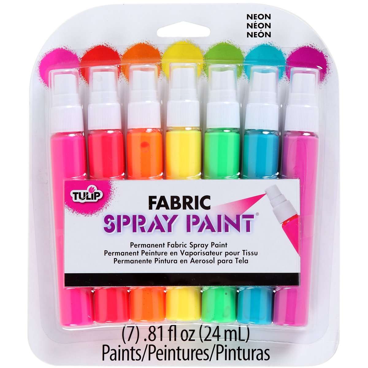 Tulip Fabric Spray Sets -7pk Neon 1